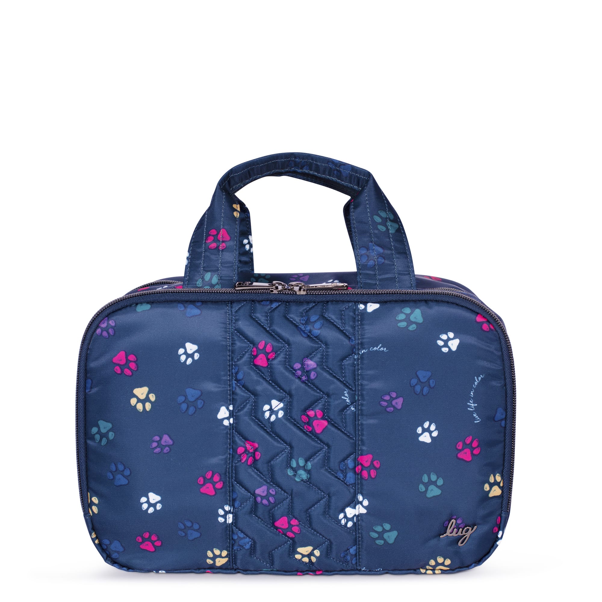 Flatbed Deluxe Cosmetic Case - PAWS NAVY - Flatbed_PawsNavy_01