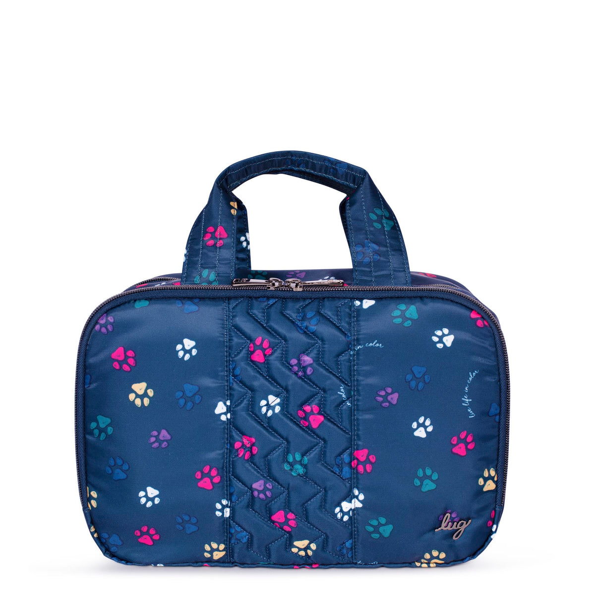 Flatbed Deluxe Cosmetic Case - PAWS NAVY - Flatbed_PawsNavy_01