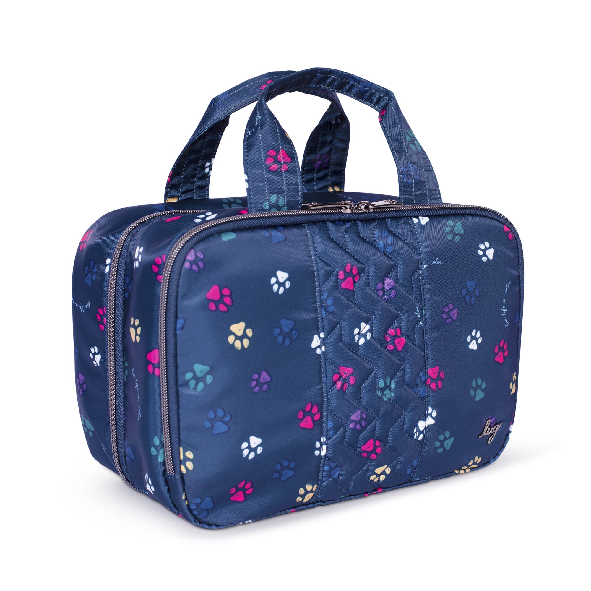 Flatbed Deluxe Cosmetic Case - PAWS NAVY - Flatbed_PawsNavy_02