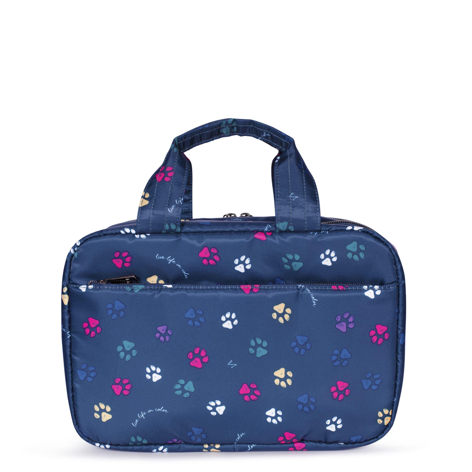 Flatbed Deluxe Cosmetic Case - PAWS NAVY - Flatbed_PawsNavy_04