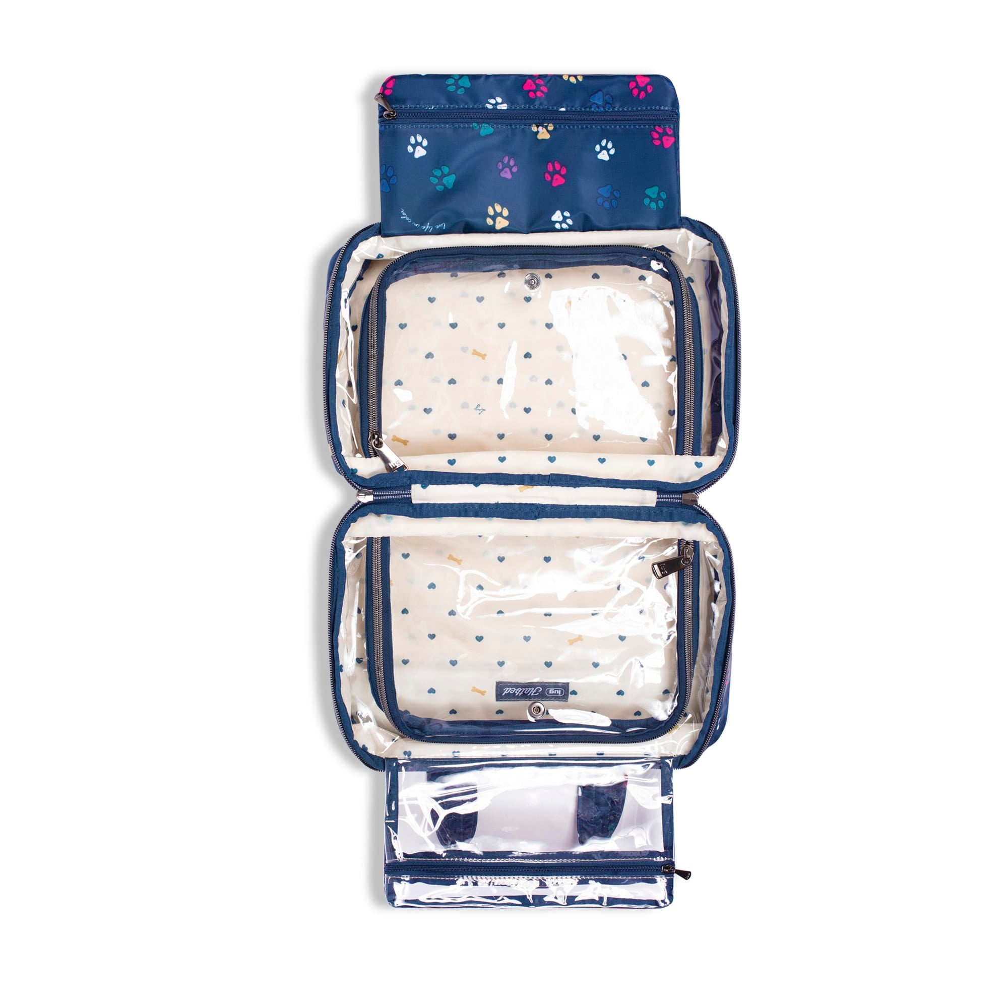 Flatbed Deluxe Cosmetic Case - PAWS NAVY - Flatbed_PawsNavy_05_01