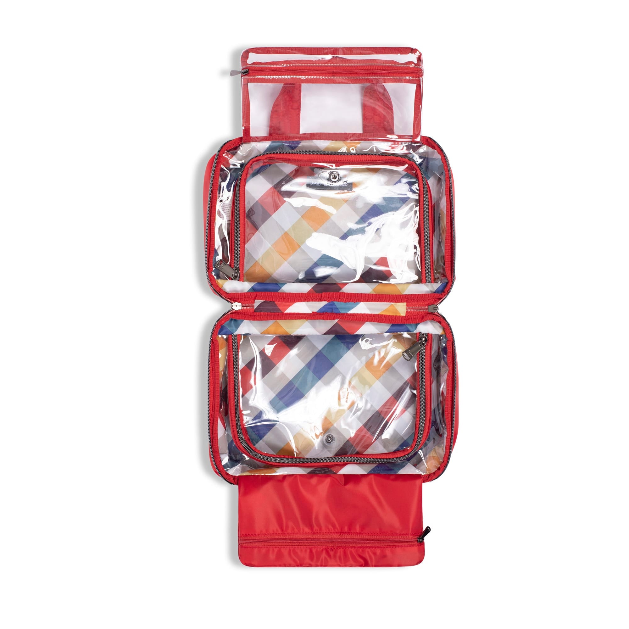 Flatbed Deluxe Cosmetic Case - POPPY RED - Flatbed_Poppy-Red_05_01