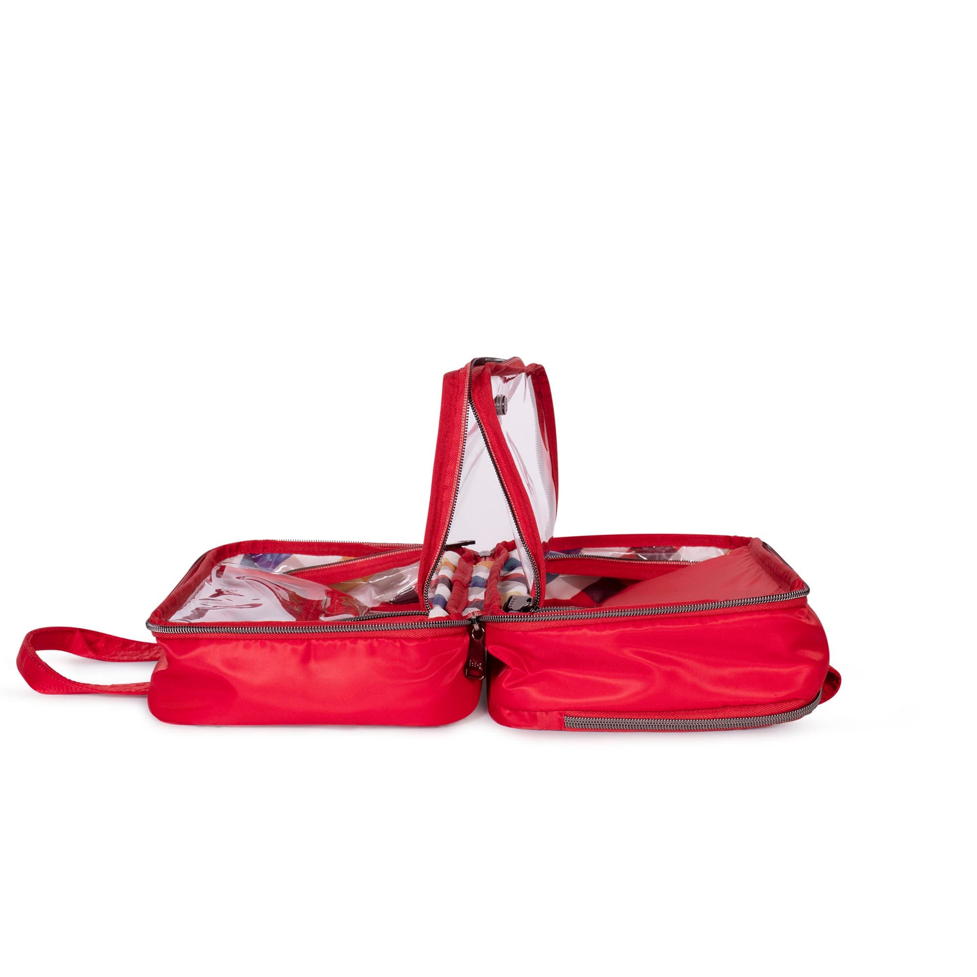 Flatbed Deluxe Cosmetic Case - POPPY RED - Flatbed_Poppy-Red_05_02