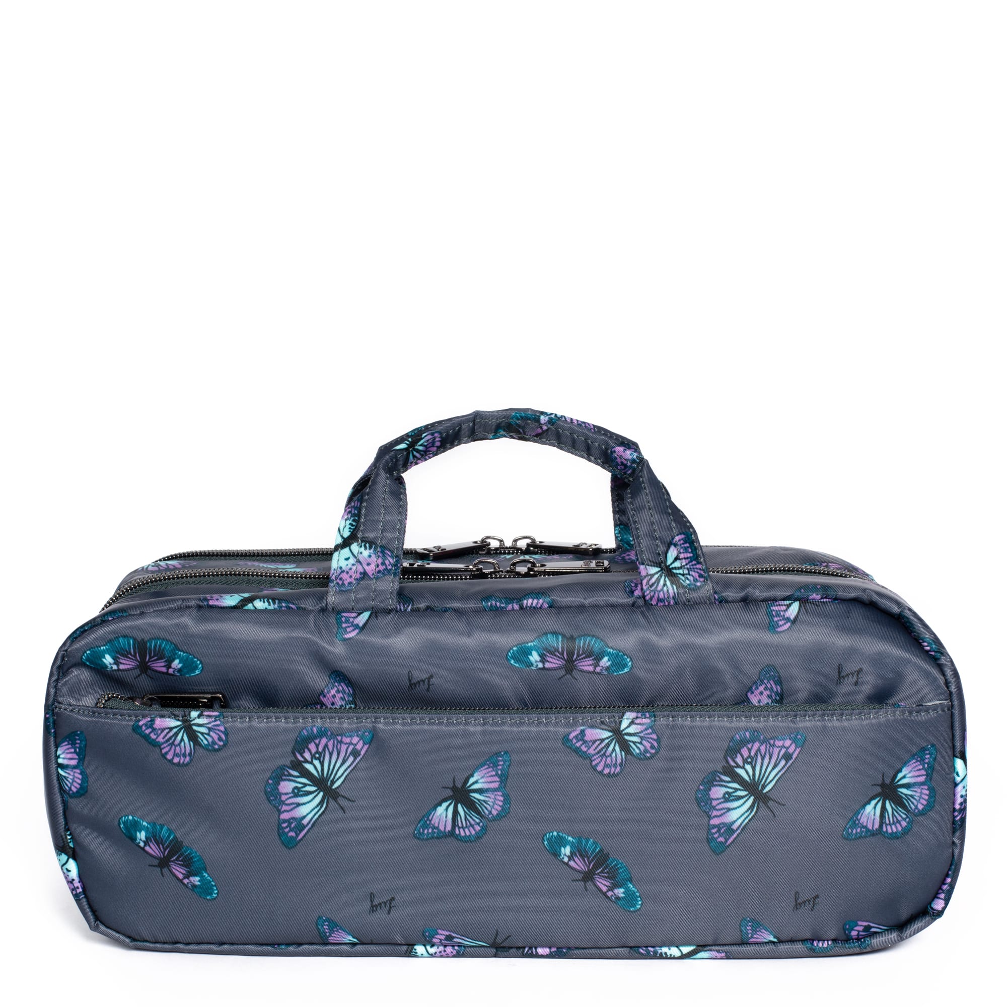 Flatbed Slim Cosmetic Case - BUTTERFLY GREY - Flatbedslim_ButterflyGrey_04