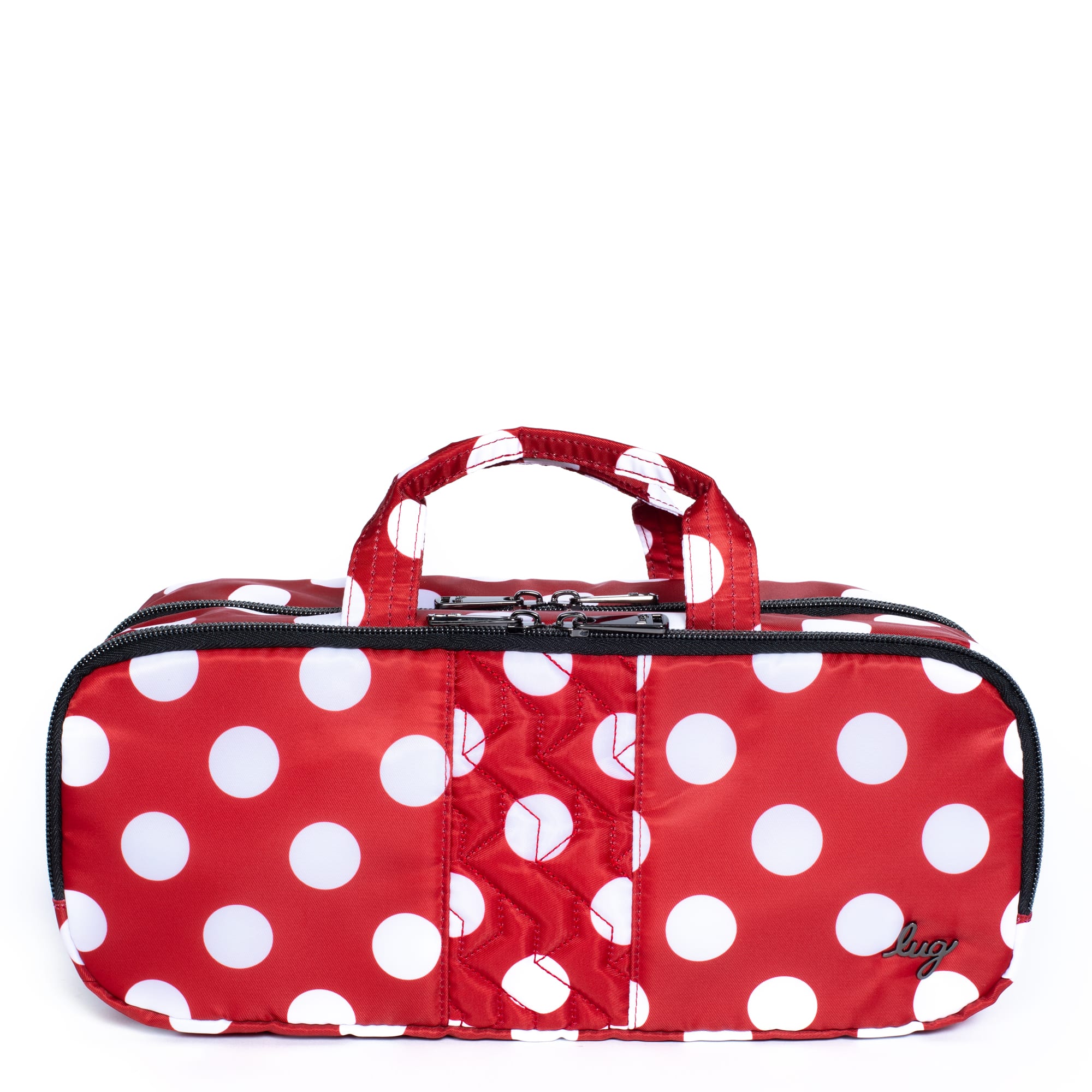 Flatbed Slim Cosmetic Case - CRIMSON LARGE DOT - Flatbedslim_CrimsonLargeDot_01