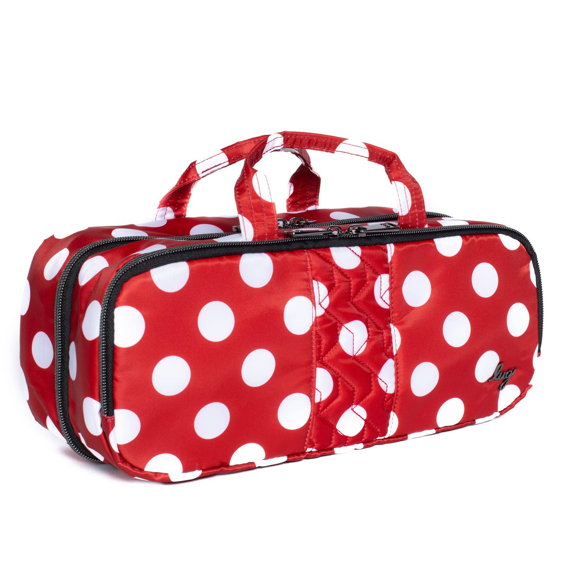 Flatbed Slim Cosmetic Case - CRIMSON LARGE DOT - Flatbedslim_CrimsonLargeDot_02