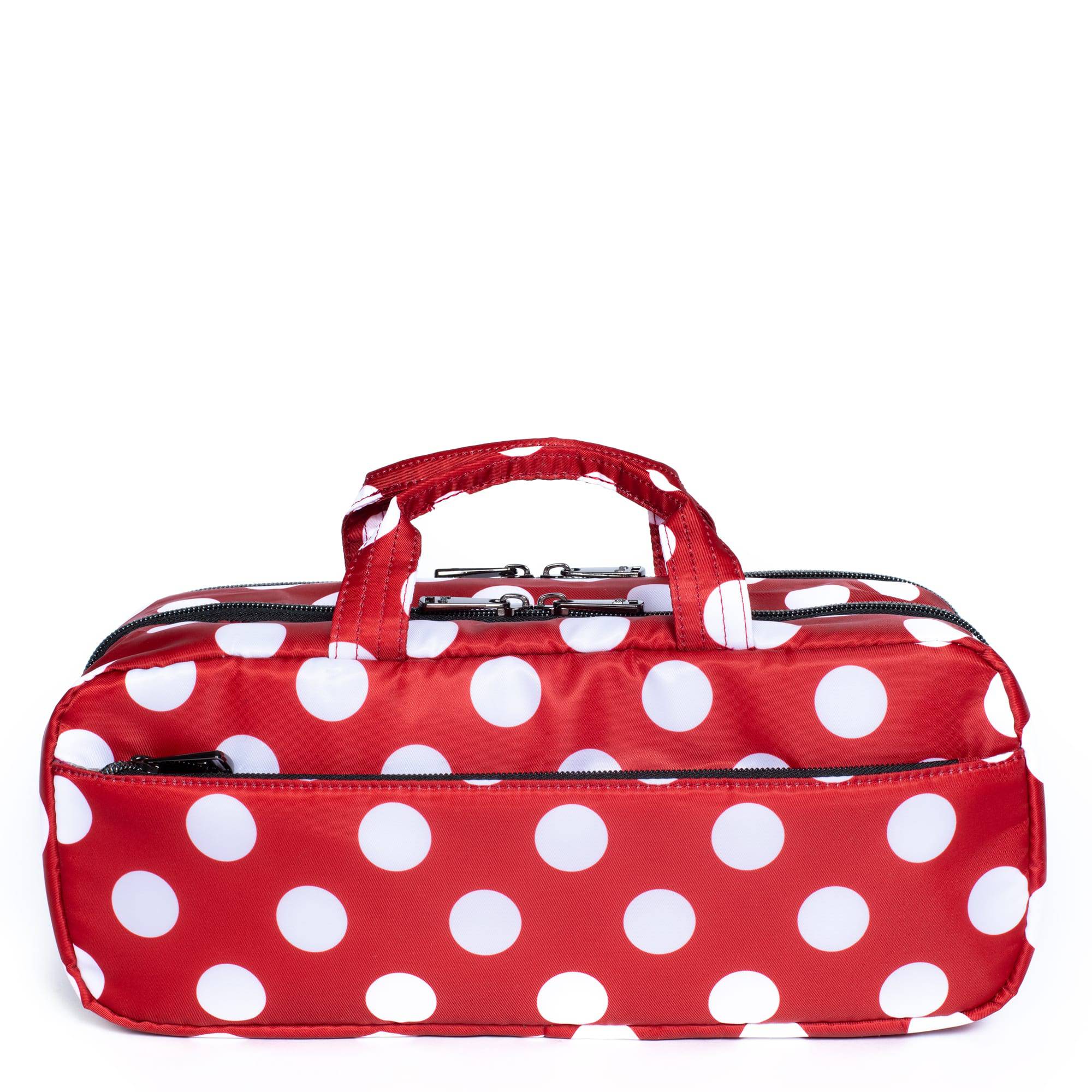 Flatbed Slim Cosmetic Case - CRIMSON LARGE DOT - Flatbedslim_CrimsonLargeDot_04