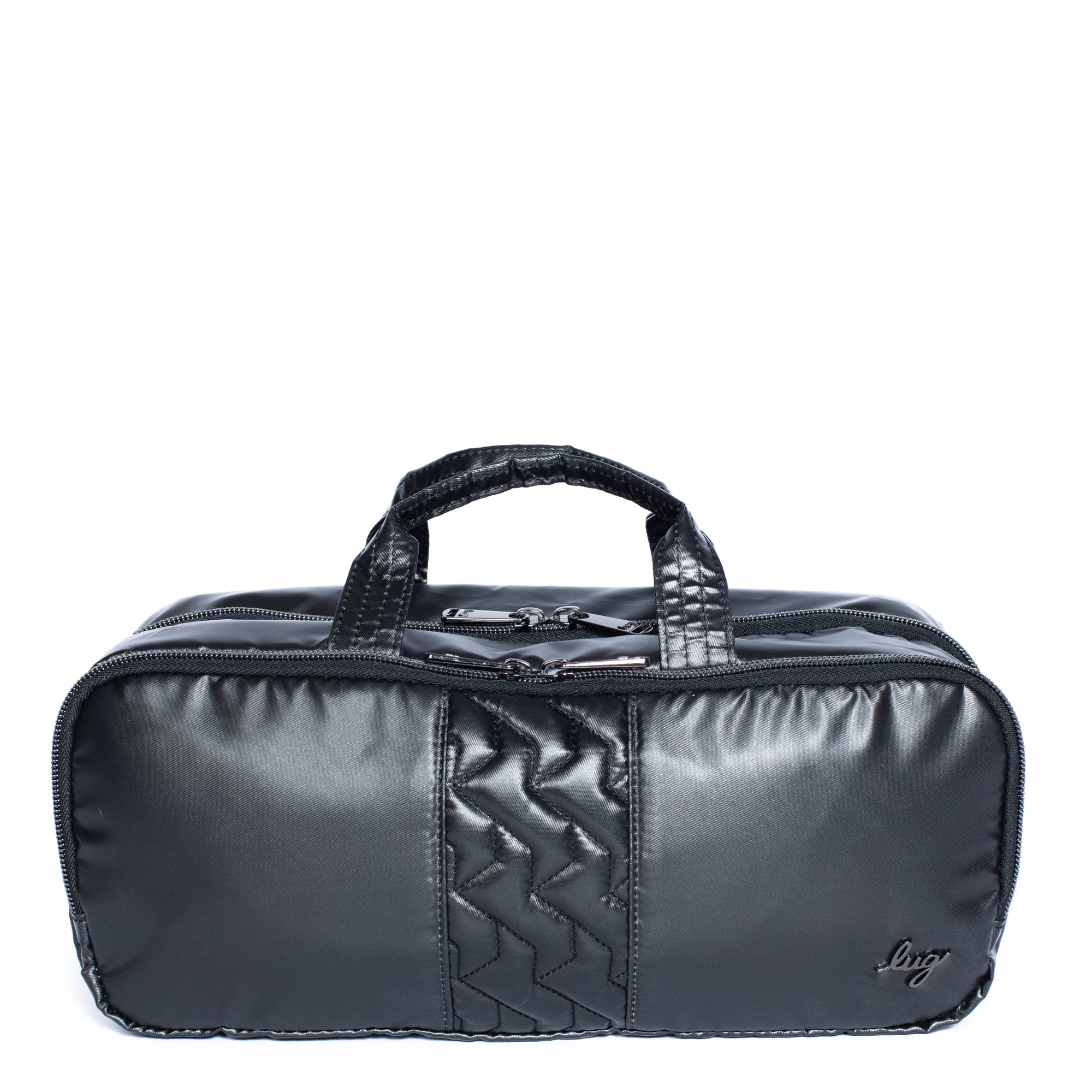 Flatbed Slim Cosmetic Case - METALLIC BLACK - Flatbedslim_MetallicBlack_01