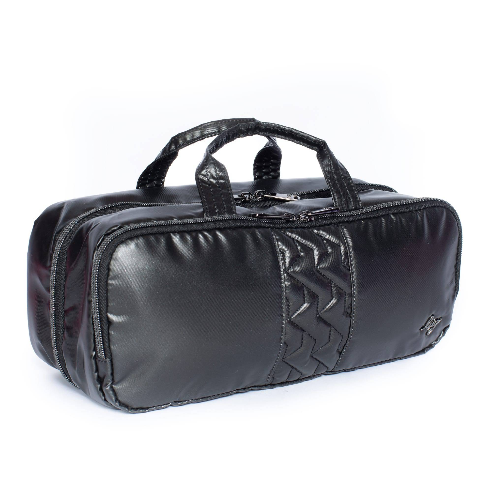 Flatbed Slim Cosmetic Case - METALLIC BLACK - Flatbedslim_MetallicBlack_02