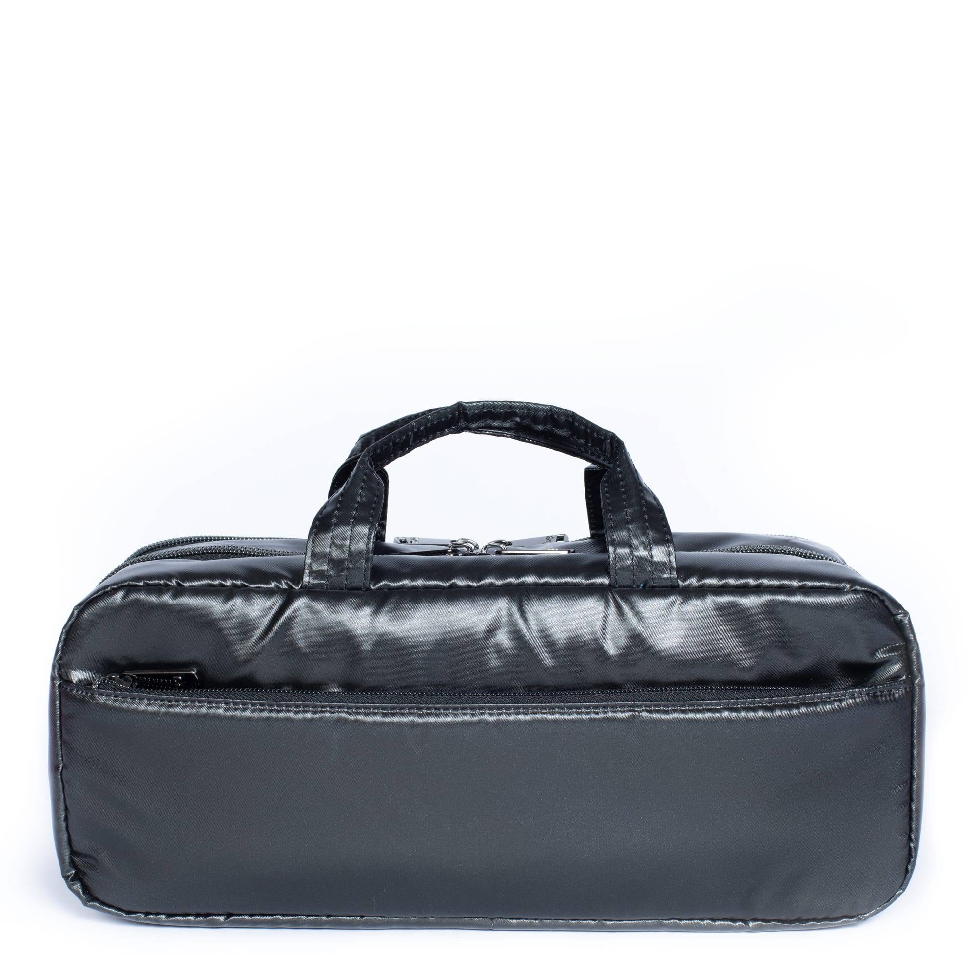 Flatbed Slim Cosmetic Case - METALLIC BLACK - Flatbedslim_MetallicBlack_04