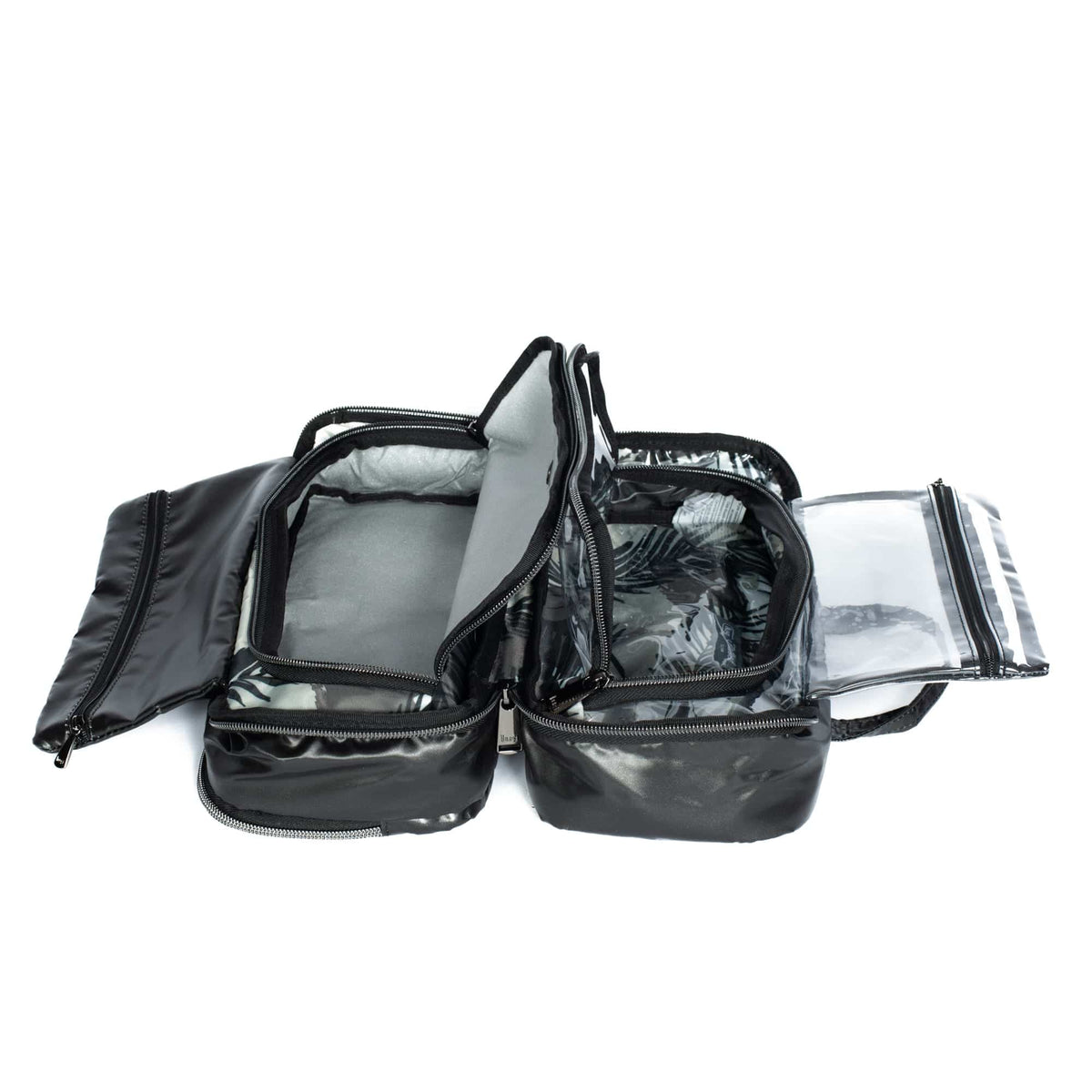 Flatbed Slim Cosmetic Case - METALLIC BLACK - Flatbedslim_MetallicBlack_05