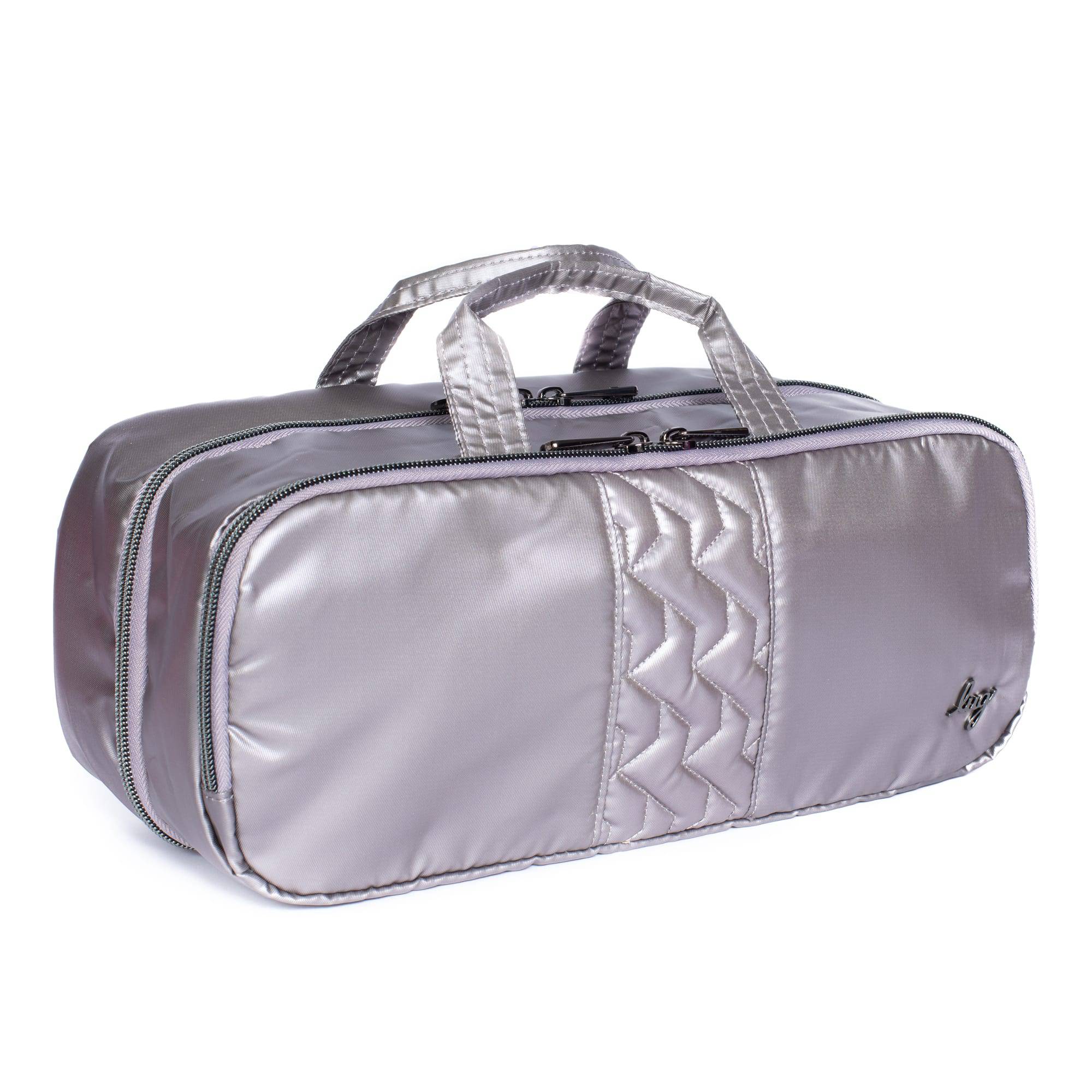 Flatbed Slim Cosmetic Case - METALLIC PEARL - Flatbedslim_MetallicPearl_02