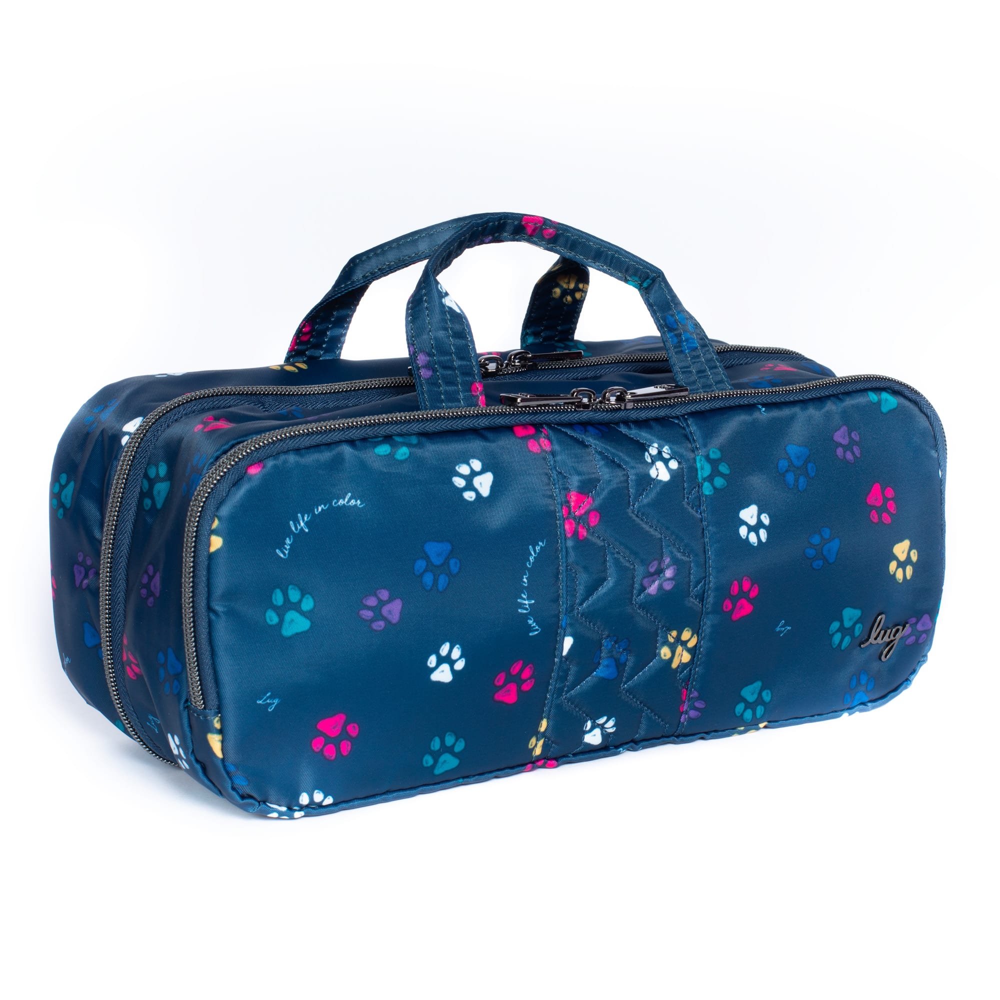 Flatbed Slim Cosmetic Case - PAWS NAVY - Flatbedslim_PawsNavy_02