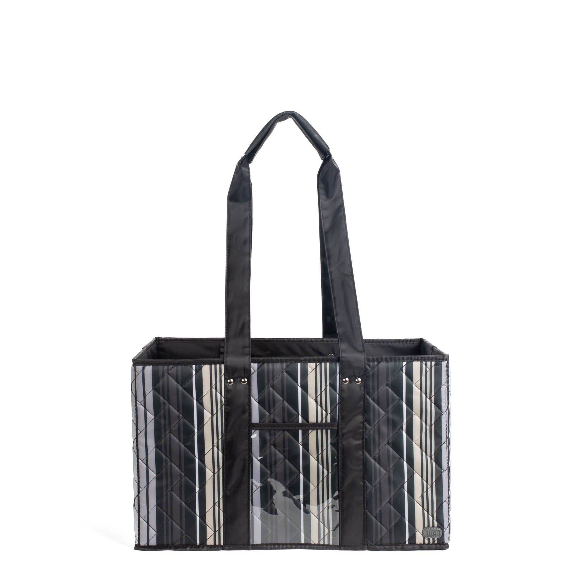 Gallop Collapsible Carry-All Tote - LOVE STRIPE BLACK - GallopToteBag_BlackLoveStripe_01