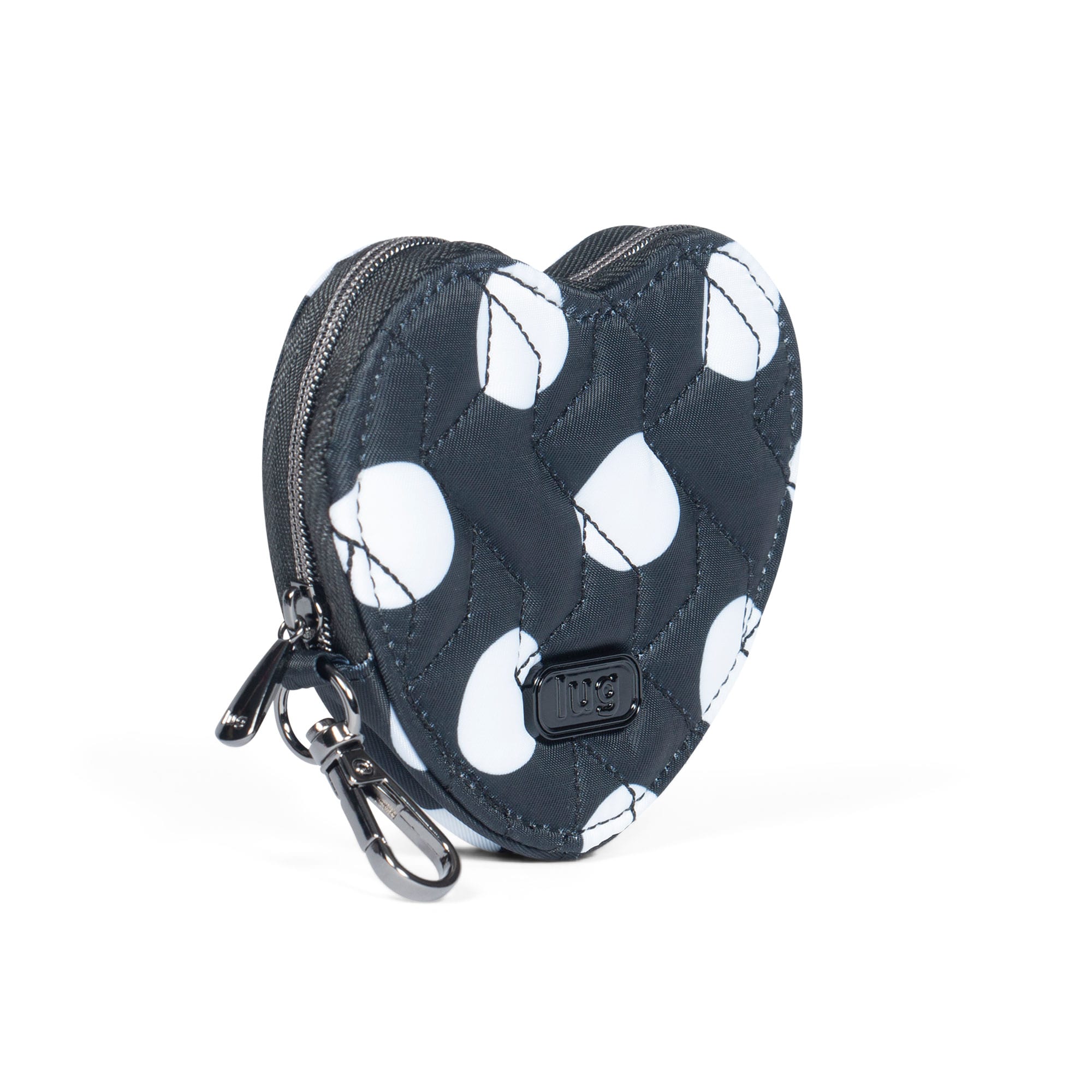 Heart Pouch - BLACK LARGE DOT - HeartPouch_BlackLGDot_02
