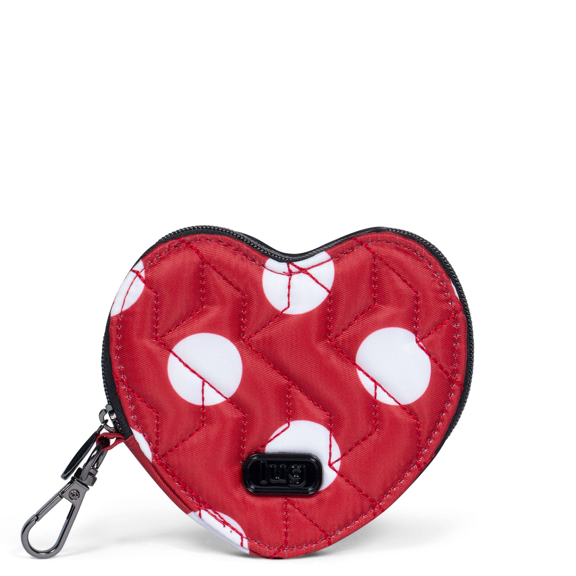 Heart Pouch - CRIMSON LARGE DOT - HeartPouch_CrimsonLGDot_01