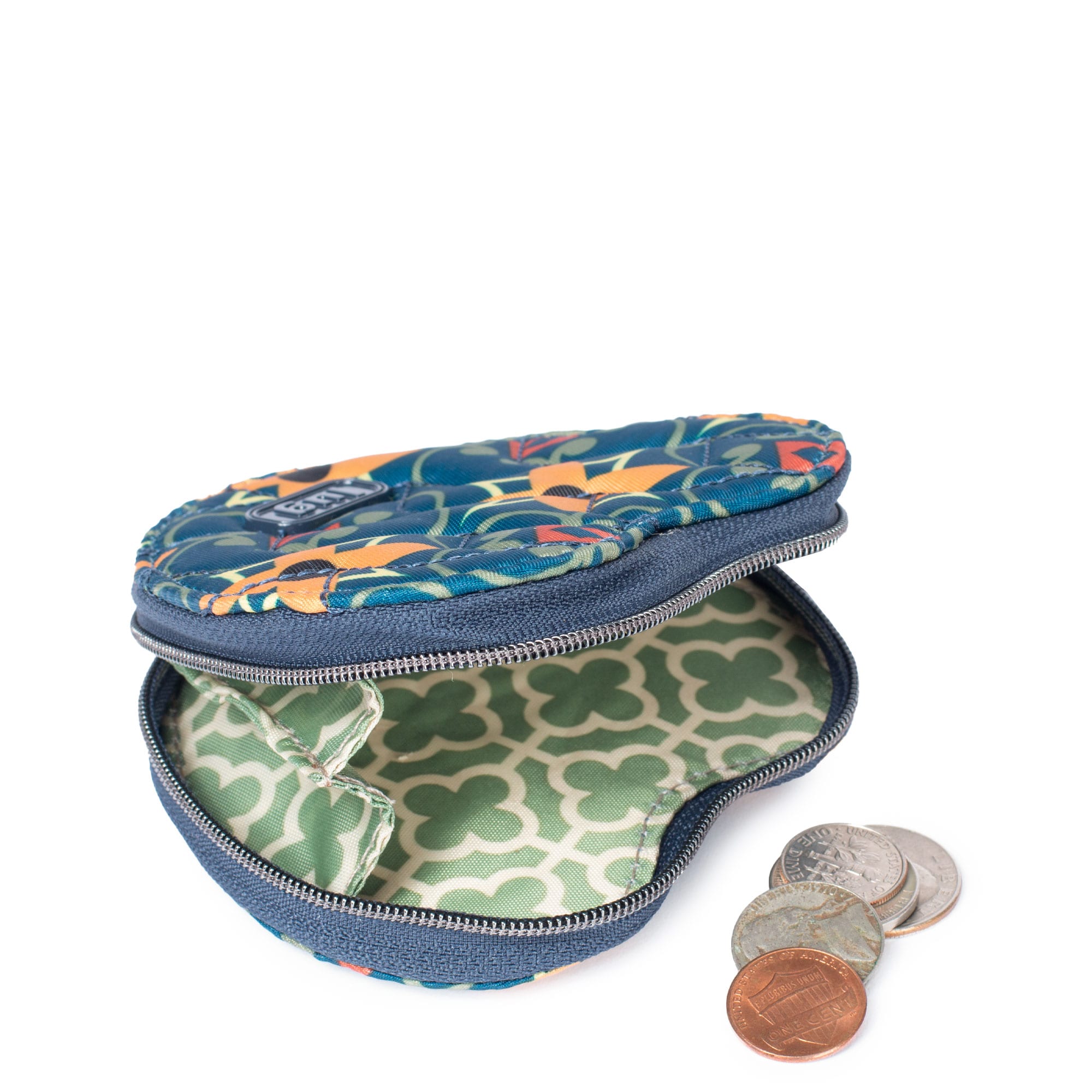 Heart Pouch - TILES TEAL - HeartPouch_TilesTeal_05