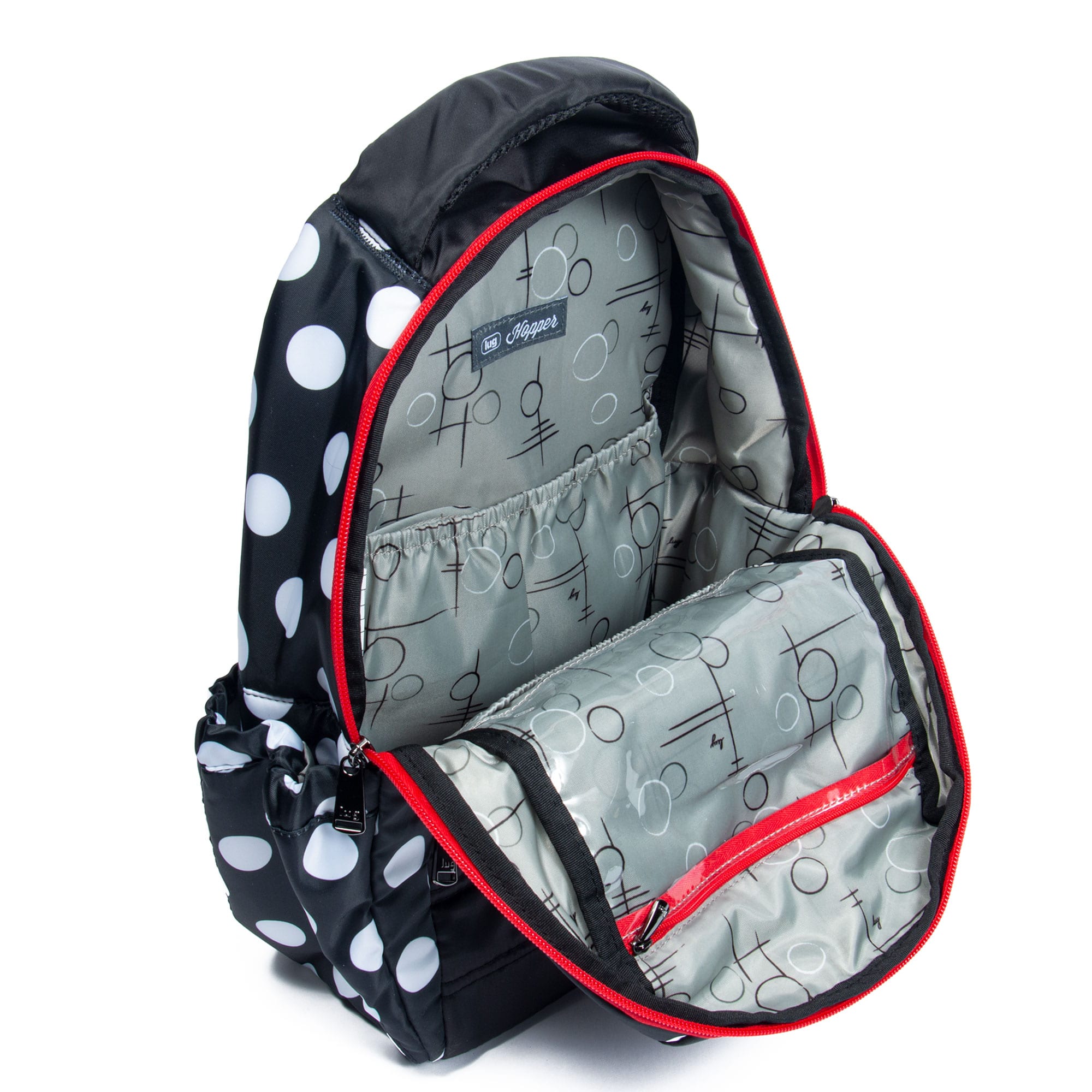 Hopper Backpack - BLACK LARGE DOT - Hopper_BlackLargeDot_05