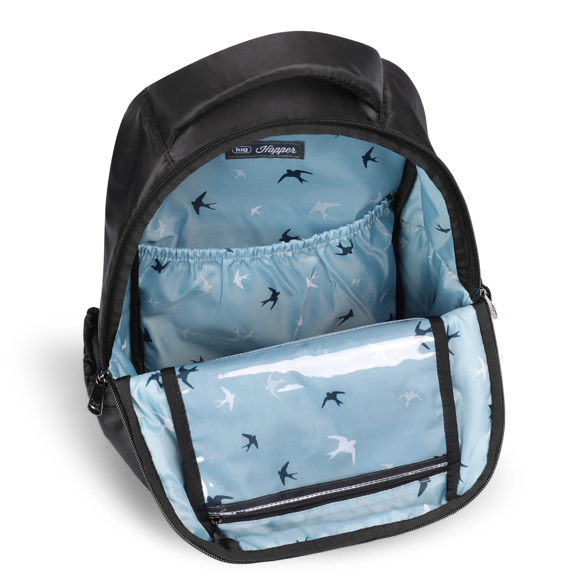 Hopper Backpack - BLACK RAINBOW STITCH - Hopper_BlackRainbowStitch_05