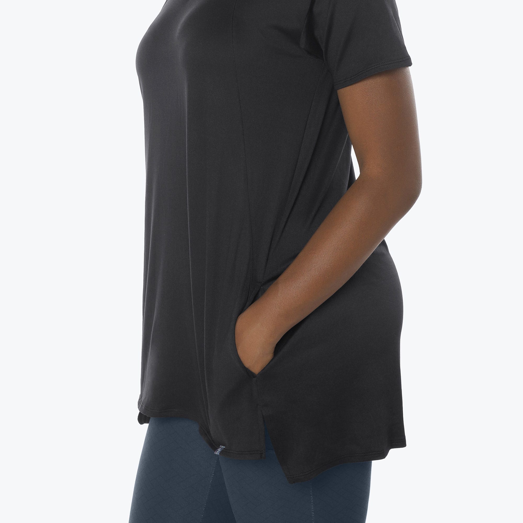 Hopper High Low Tunic Top - BLACK - Hopper_Black_S_04
