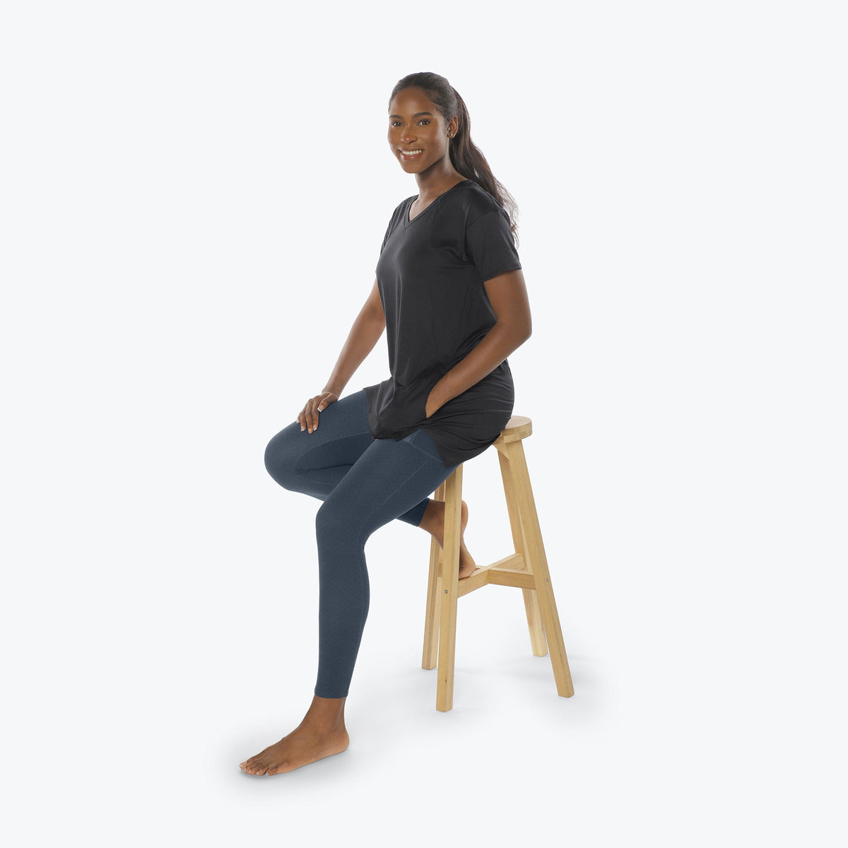 Hopper High Low Tunic Top - BLACK - Hopper_Black_S_05
