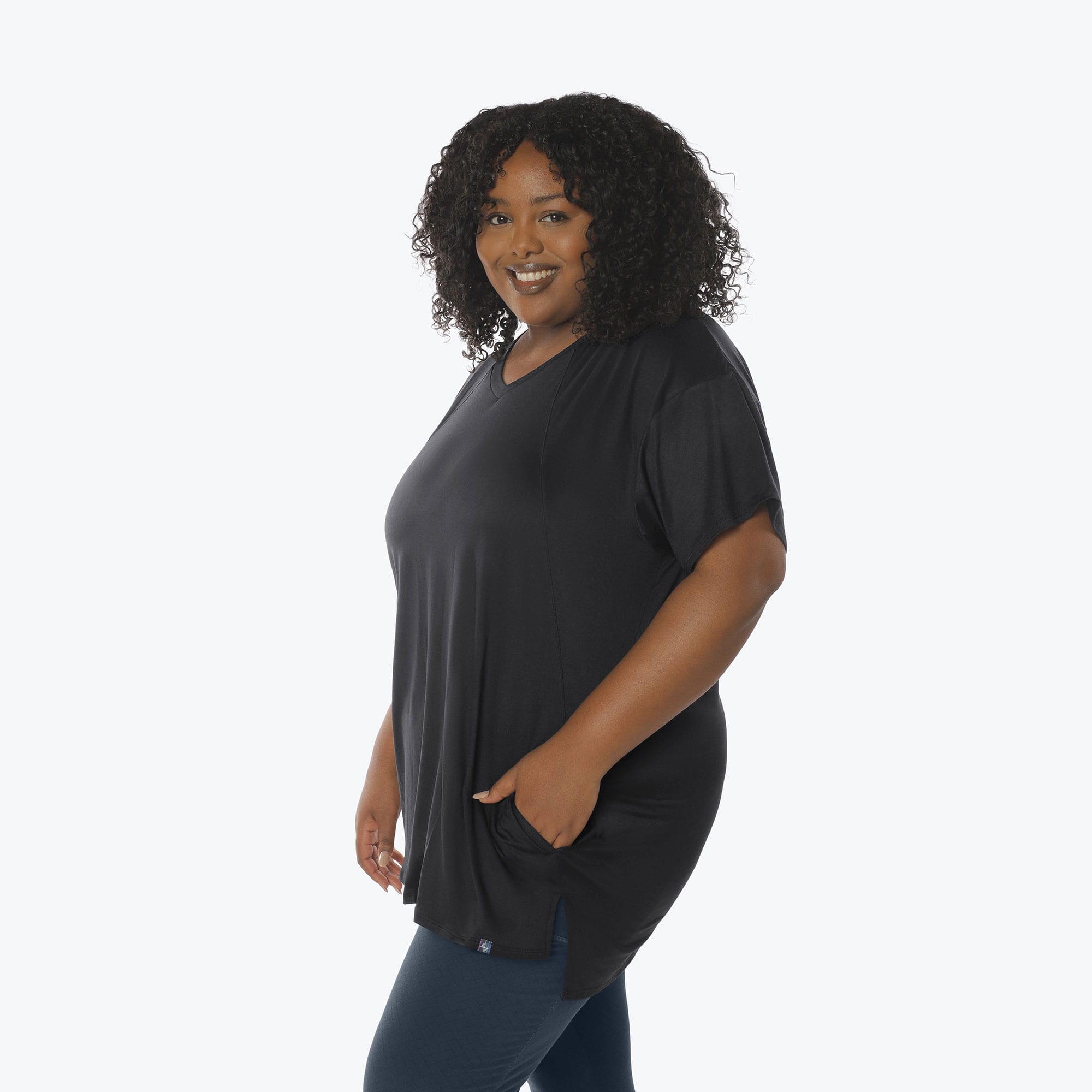 Hopper High Low Tunic Top - BLACK - Hopper_Black_XL_03_f6ba513b-0455-4aff-8843-2686a0804a2a