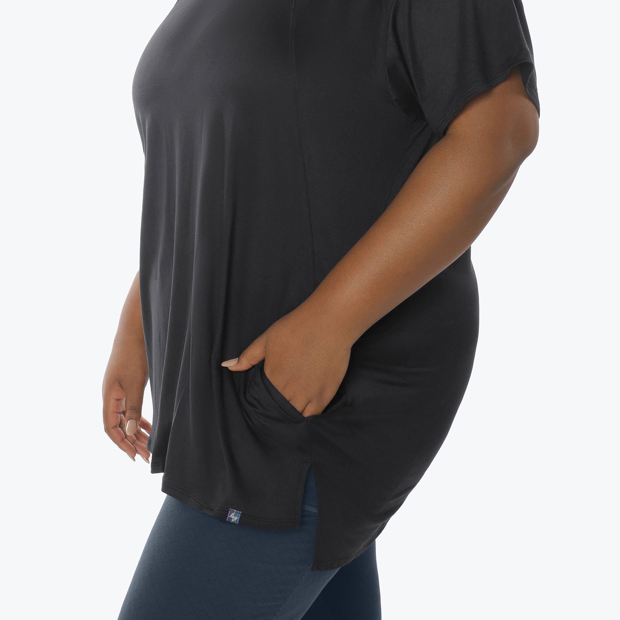 Hopper High Low Tunic Top - BLACK - Hopper_Black_XL_04_66f8badd-6d1e-43f2-bfe3-ce7b070083ec