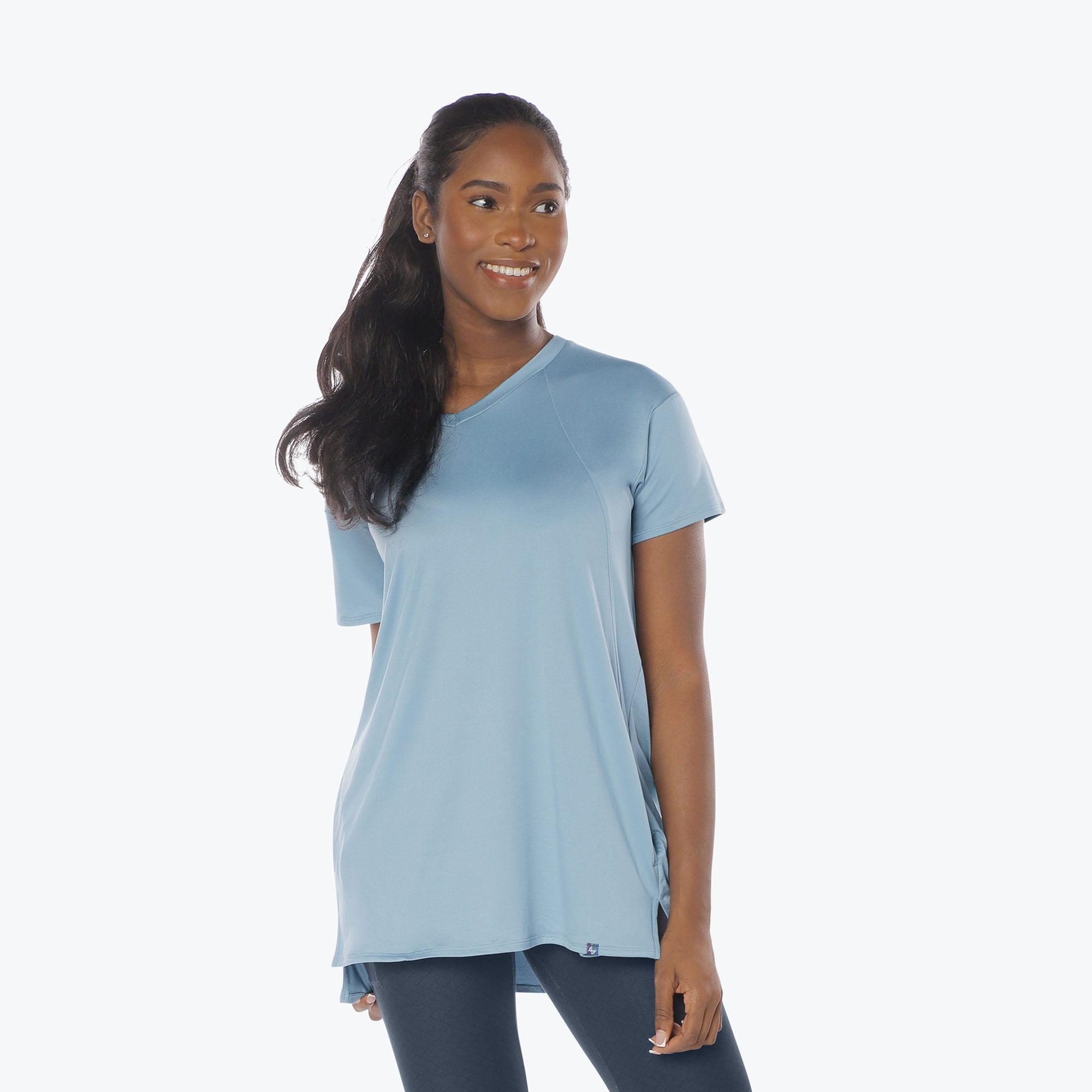 Hopper High Low Tunic Top - BLUE MOON ICEPOP - Hopper_BlueMoon_IcePop_S_01