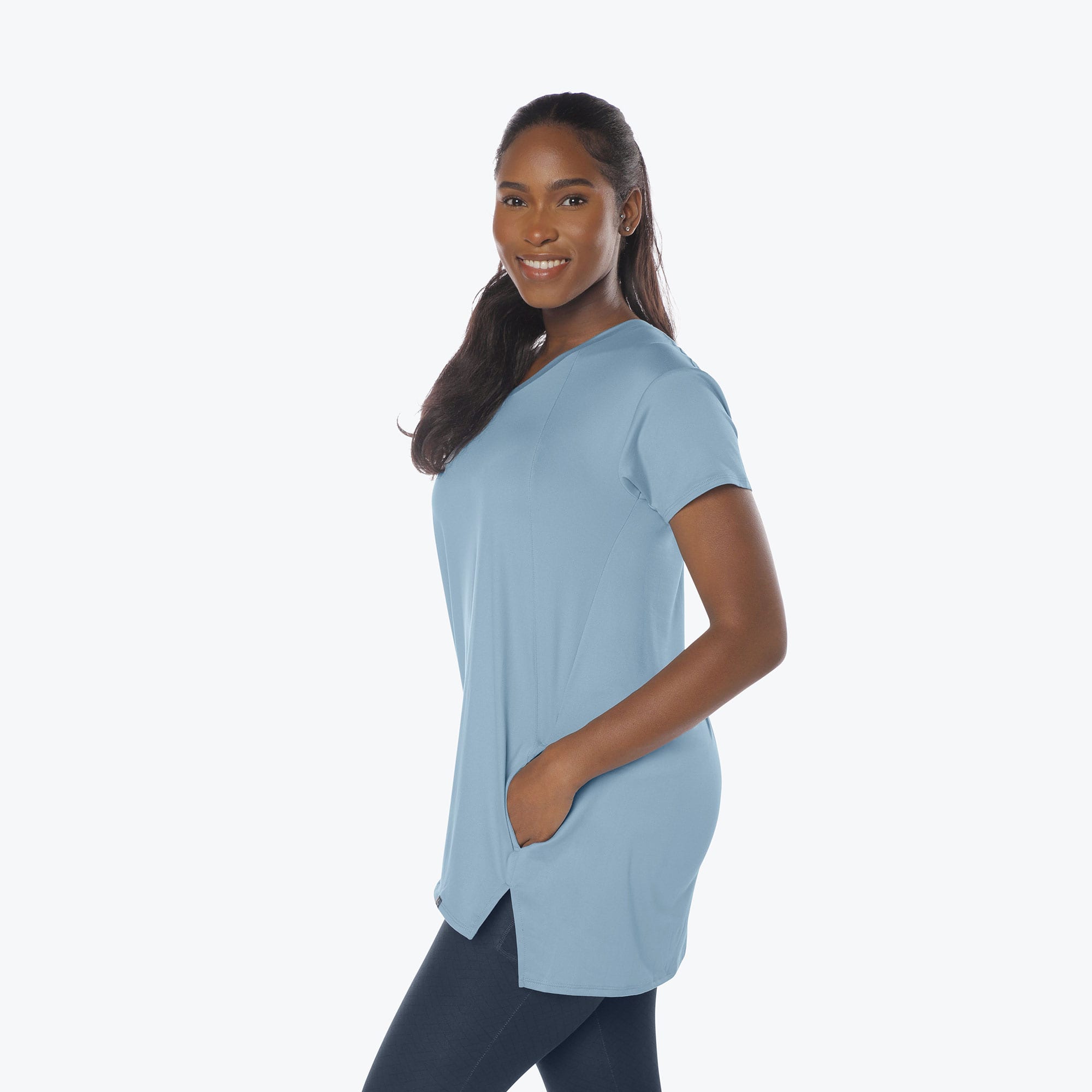 Hopper High Low Tunic Top - BLUE MOON ICEPOP - Hopper_BlueMoon_IcePop_S_03