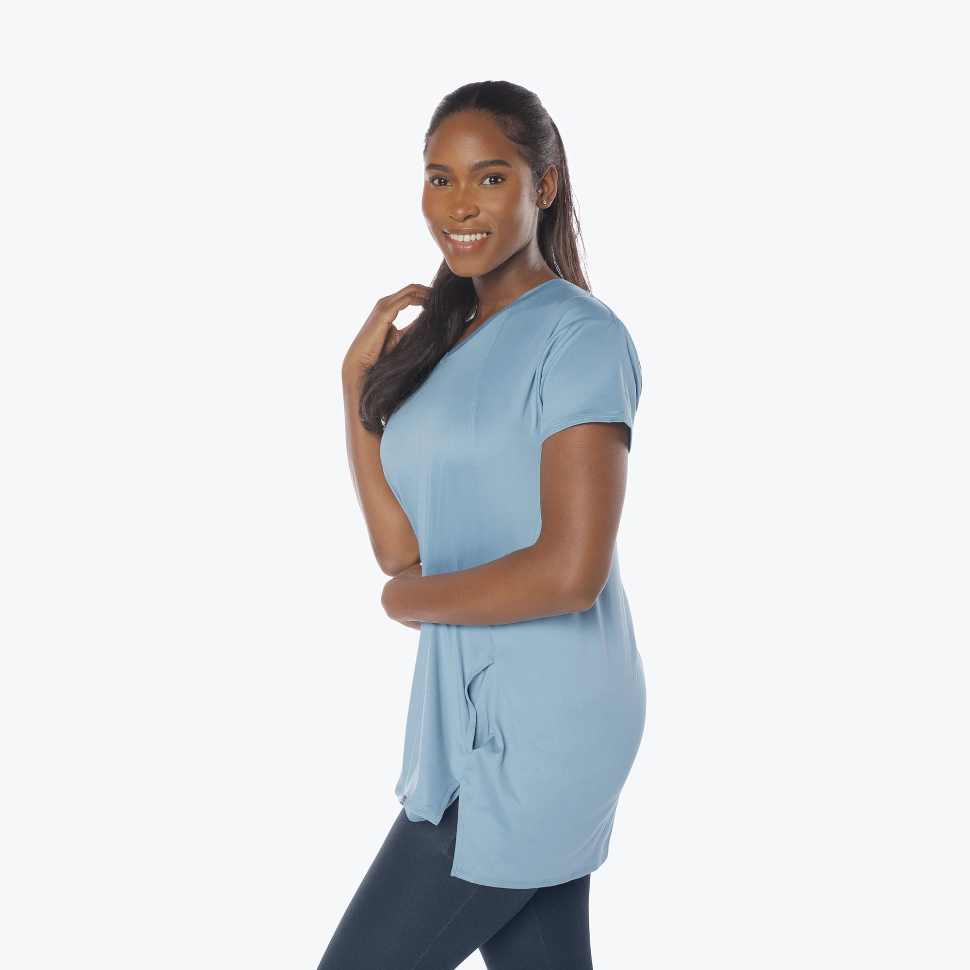 Hopper High Low Tunic Top - BLUE MOON ICEPOP - Hopper_BlueMoon_IcePop_S_03a