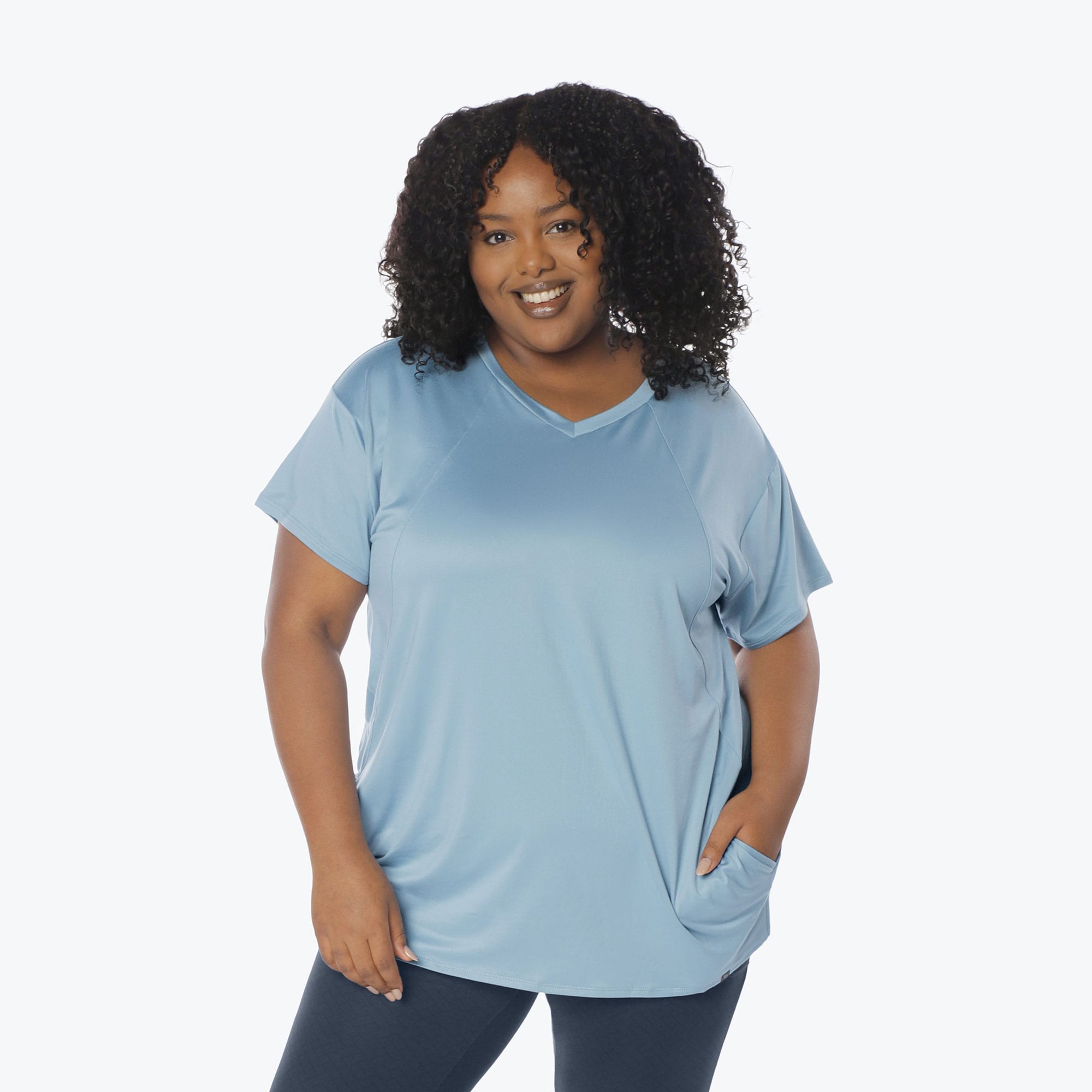 Hopper High Low Tunic Top - BLUE MOON ICEPOP - Hopper_BlueMoon_IcePop_XL_01