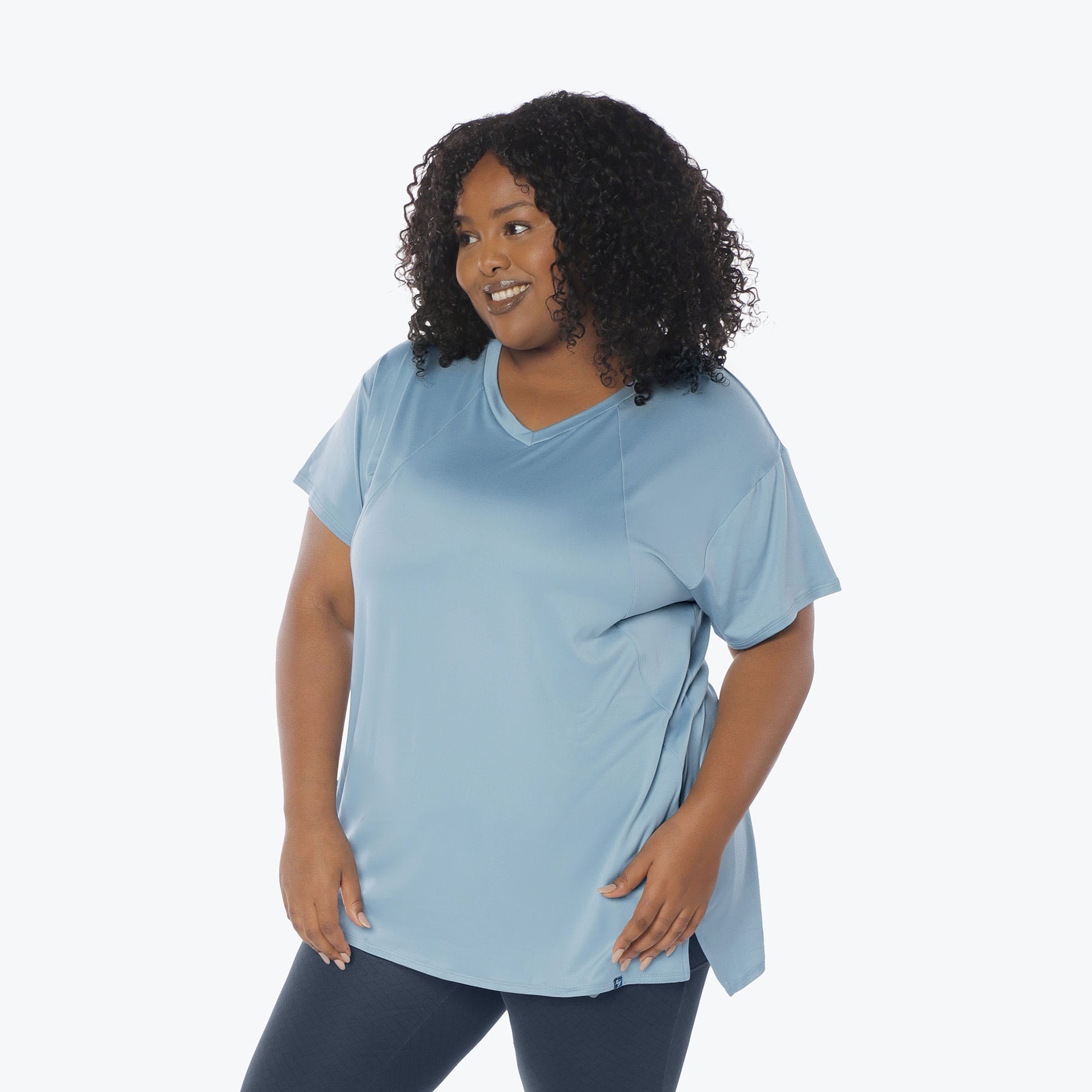 Hopper High Low Tunic Top - BLUE MOON ICEPOP - Hopper_BlueMoon_IcePop_XL_03a