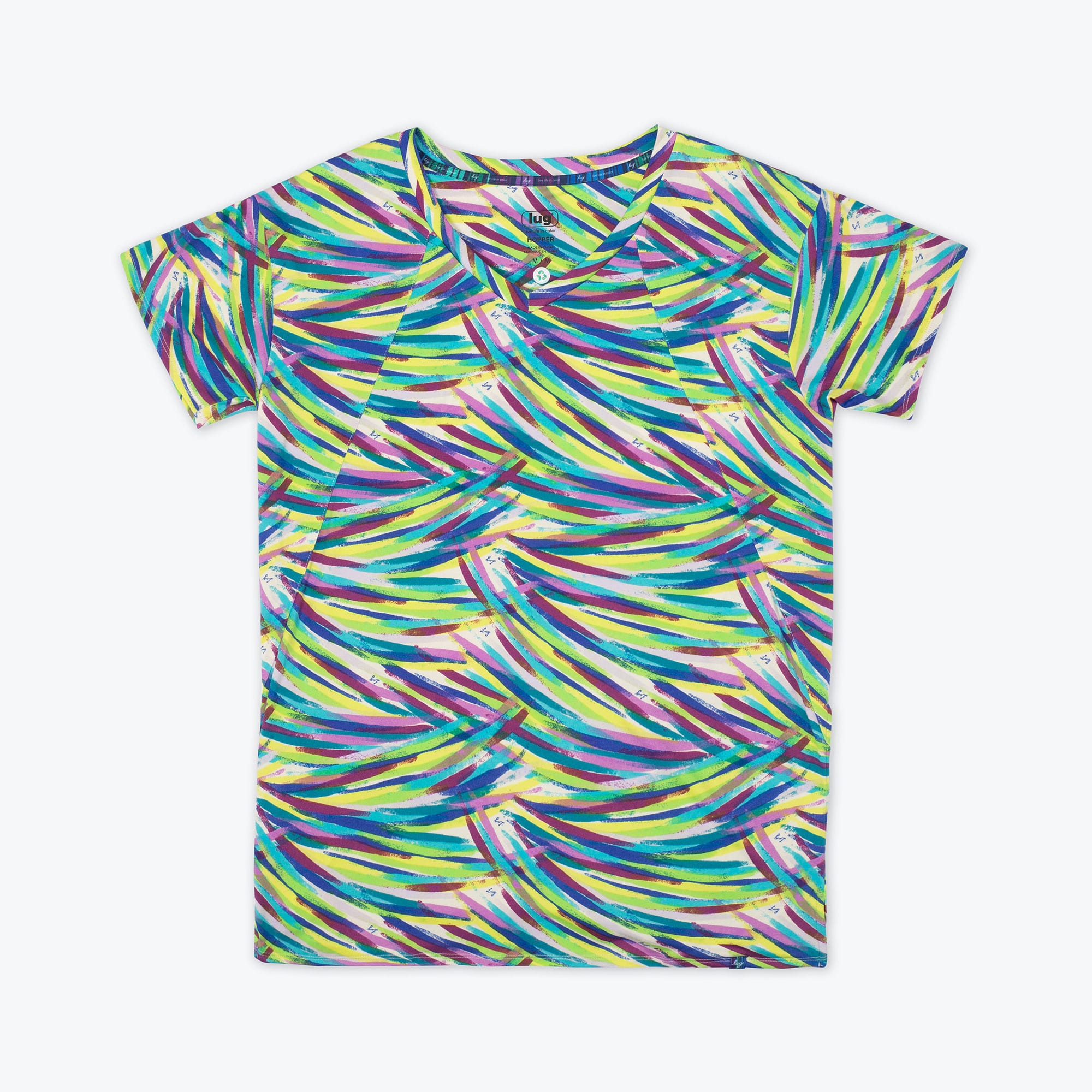 Hopper High Low Tunic Top - BRUSHSTROKES MULTI - Hopper_Brushstrokes_Multi_06_6d094a27-48a5-4905-8211-3d18d9664da4