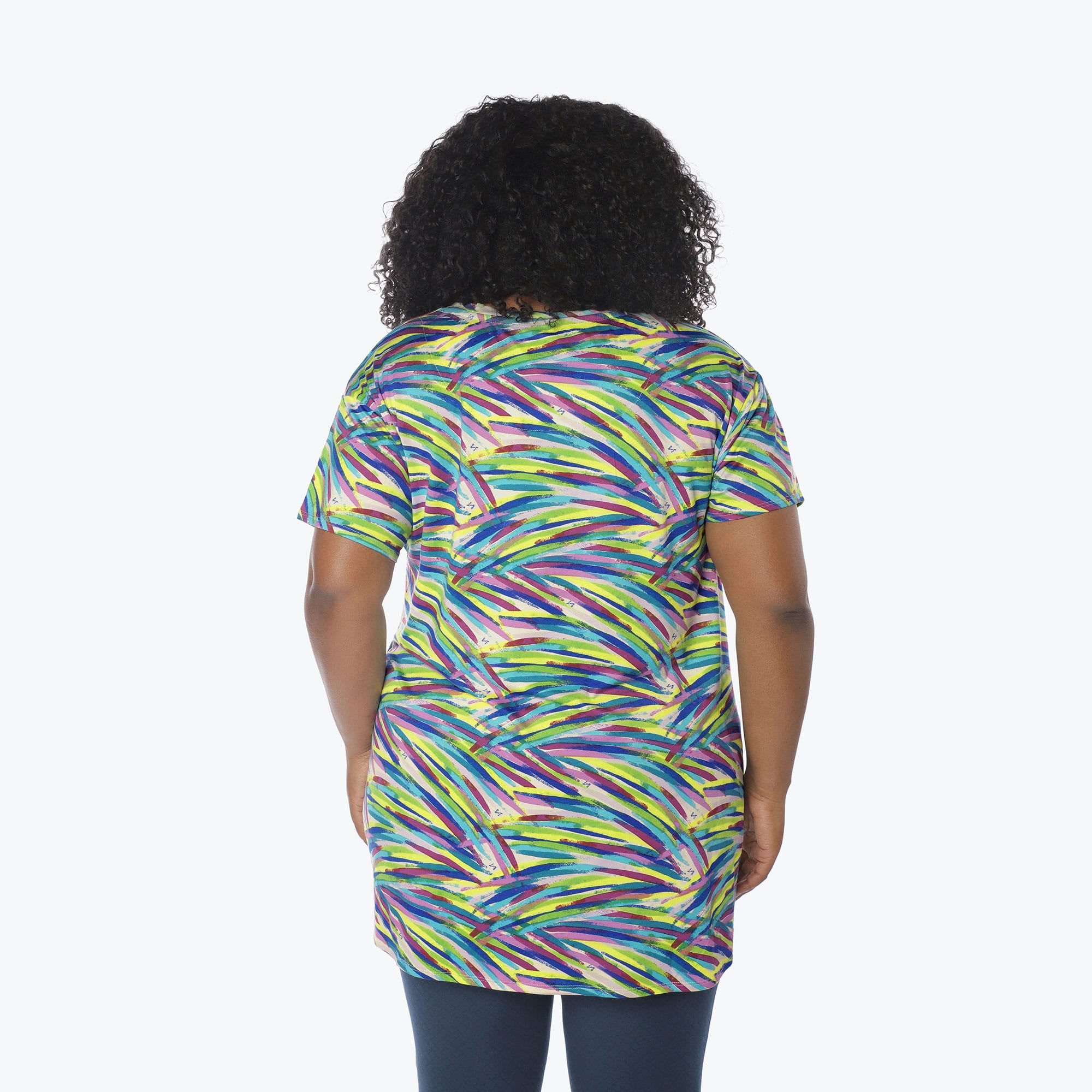 Hopper High Low Tunic Top - BRUSHSTROKES MULTI - Hopper_Brushstrokes_Multi_XL_02_ed72ee2c-dd23-4ada-bd52-1dd9c2866464