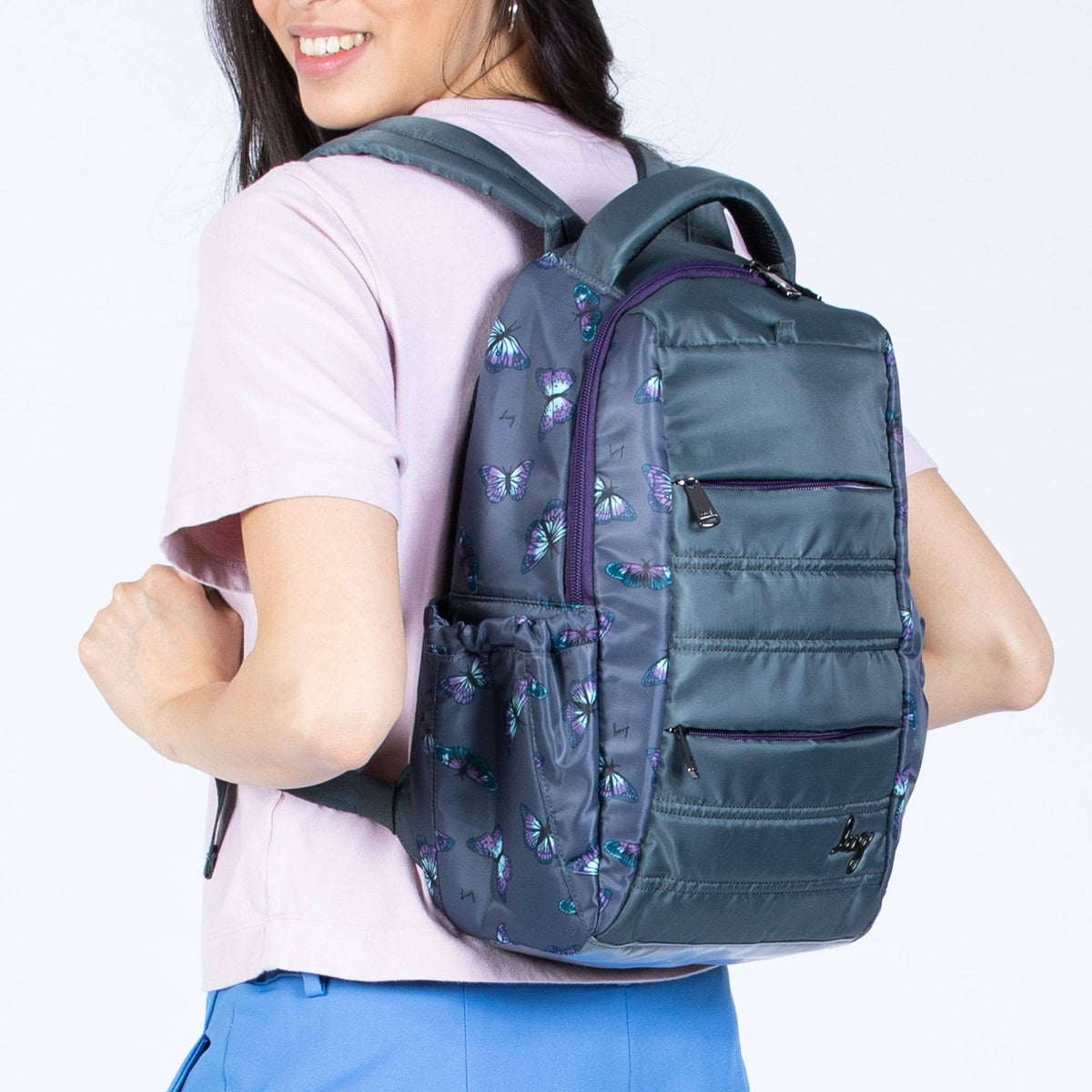 Hopper Backpack - BUTTERFLY GREY - Hopper_ButterflyGrey_07e
