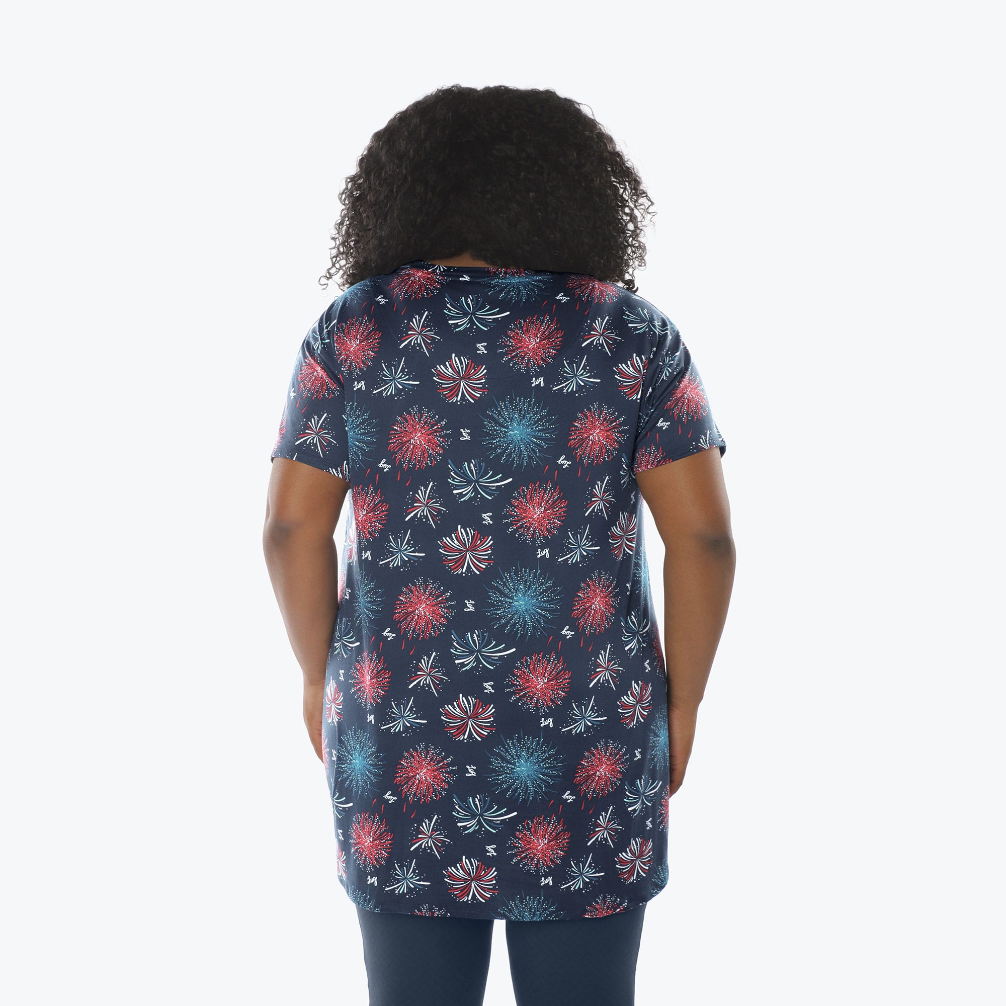 Hopper High Low Tunic Top - FIREWORK NAVY - Hopper_Fireworks_Navy_XL_02