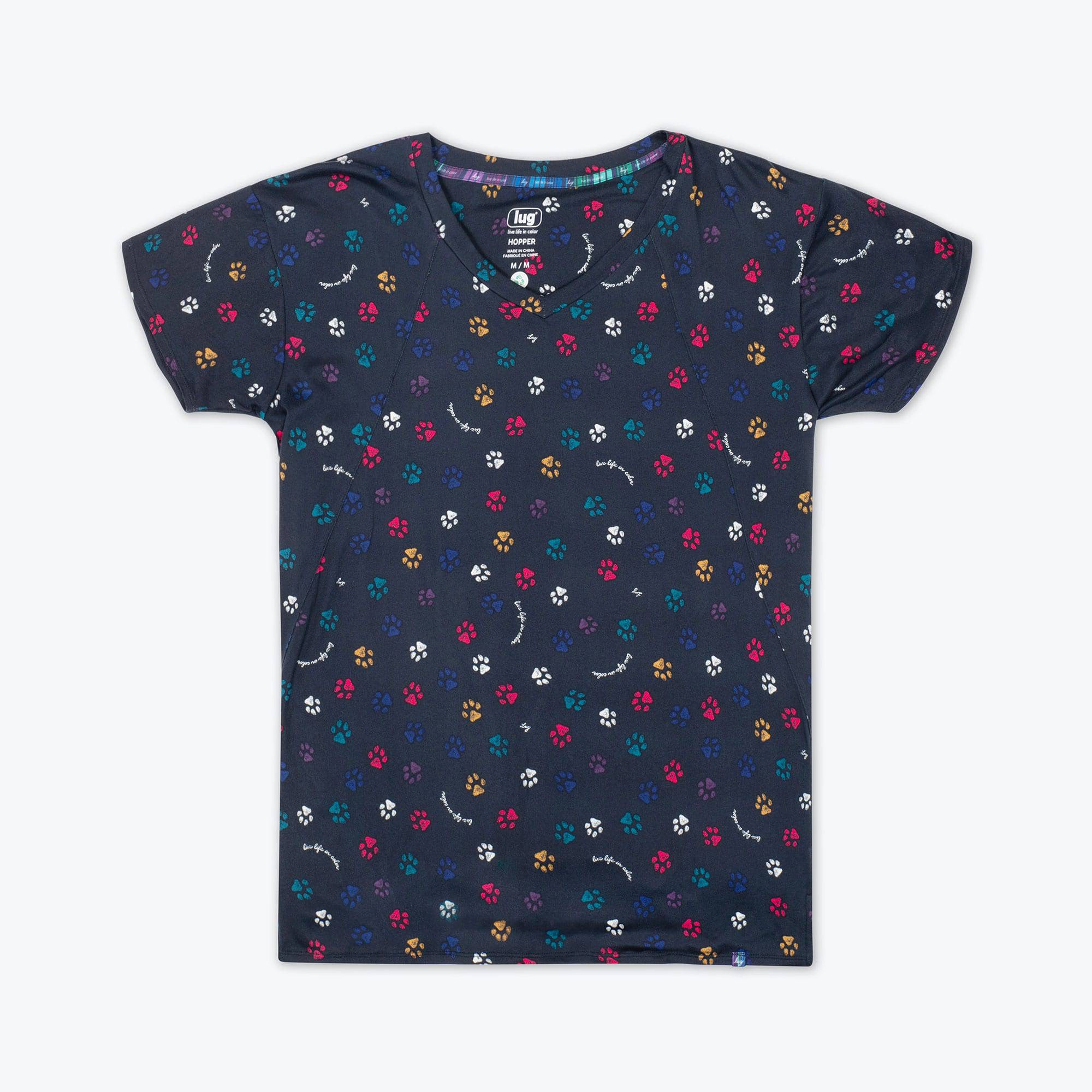 Hopper High Low Tunic Top - PAWS NAVY - Hopper_Paws_Navy_06