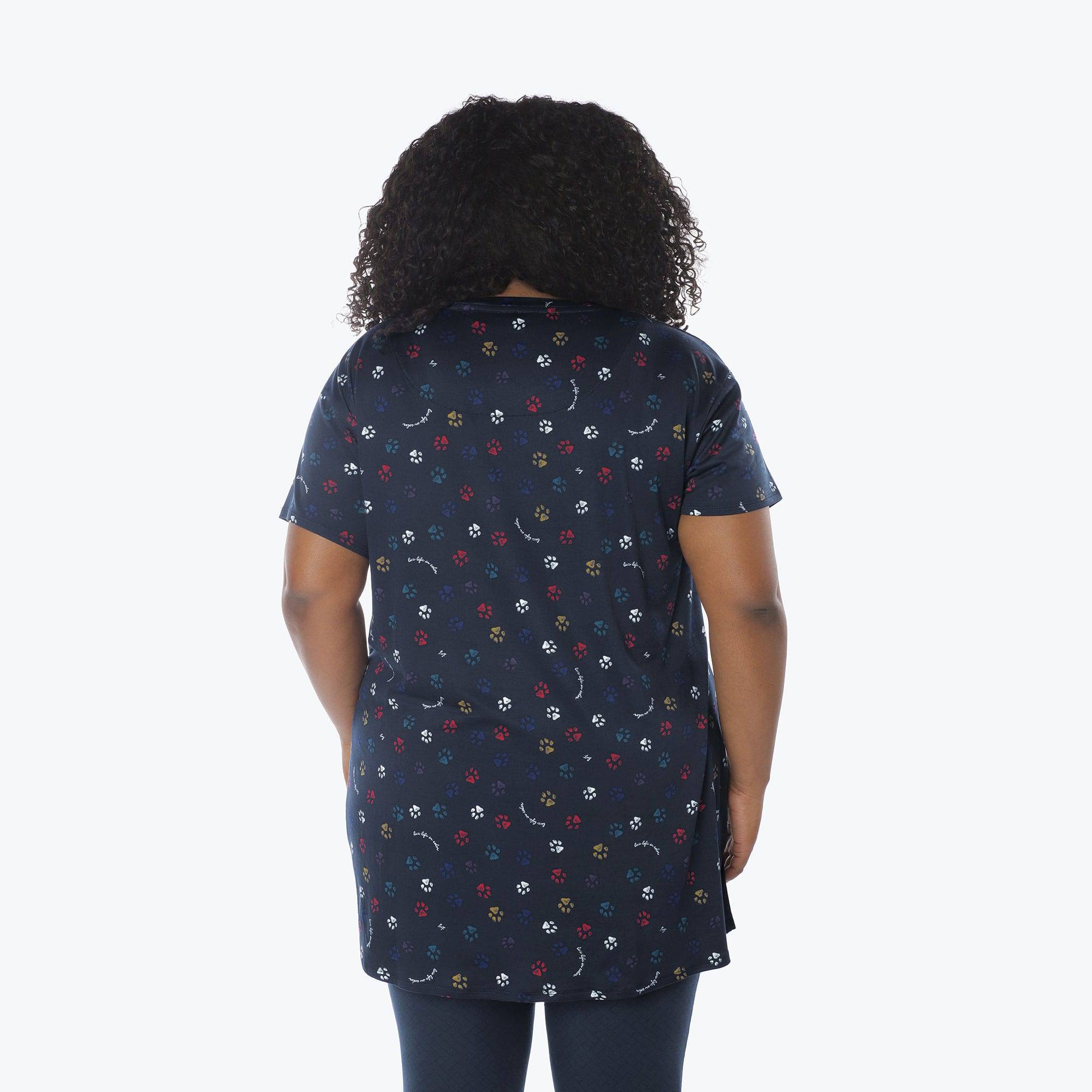 Hopper High Low Tunic Top - PAWS NAVY - Hopper_Paws_Navy_XL_02