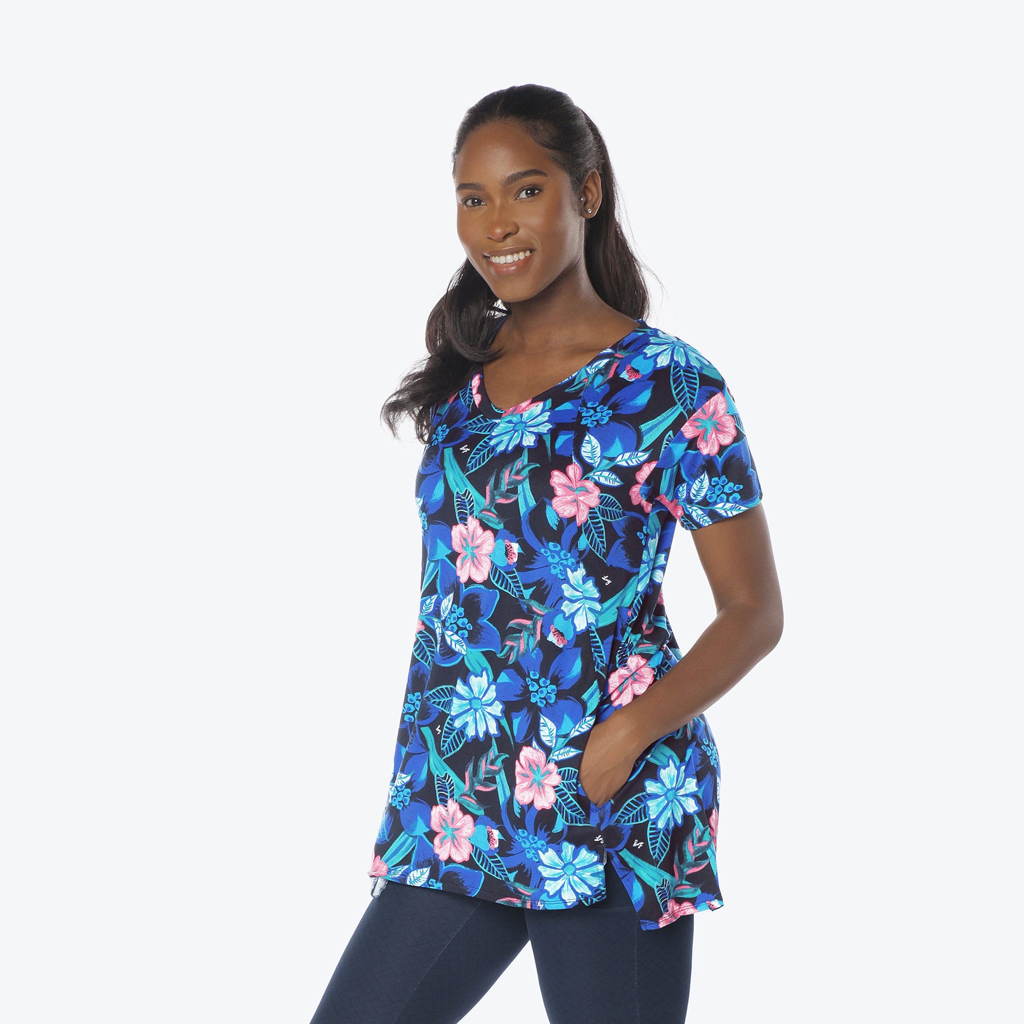 Hopper High Low Tunic Top - RESORT BLACK - Hopper_Resort_Black_S_03