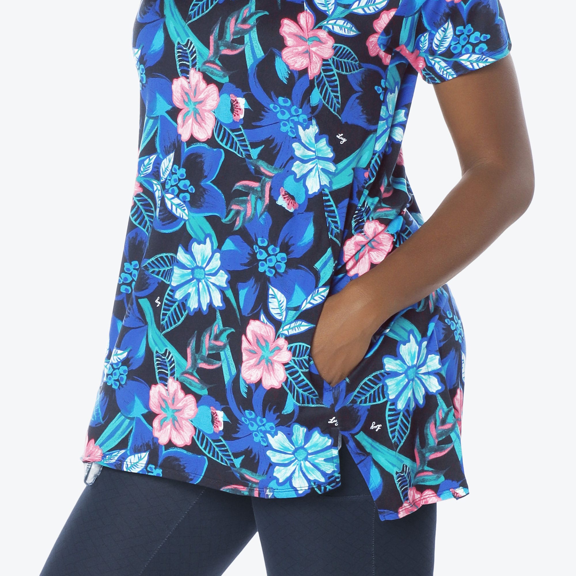 Hopper High Low Tunic Top - RESORT BLACK - Hopper_Resort_Black_S_04