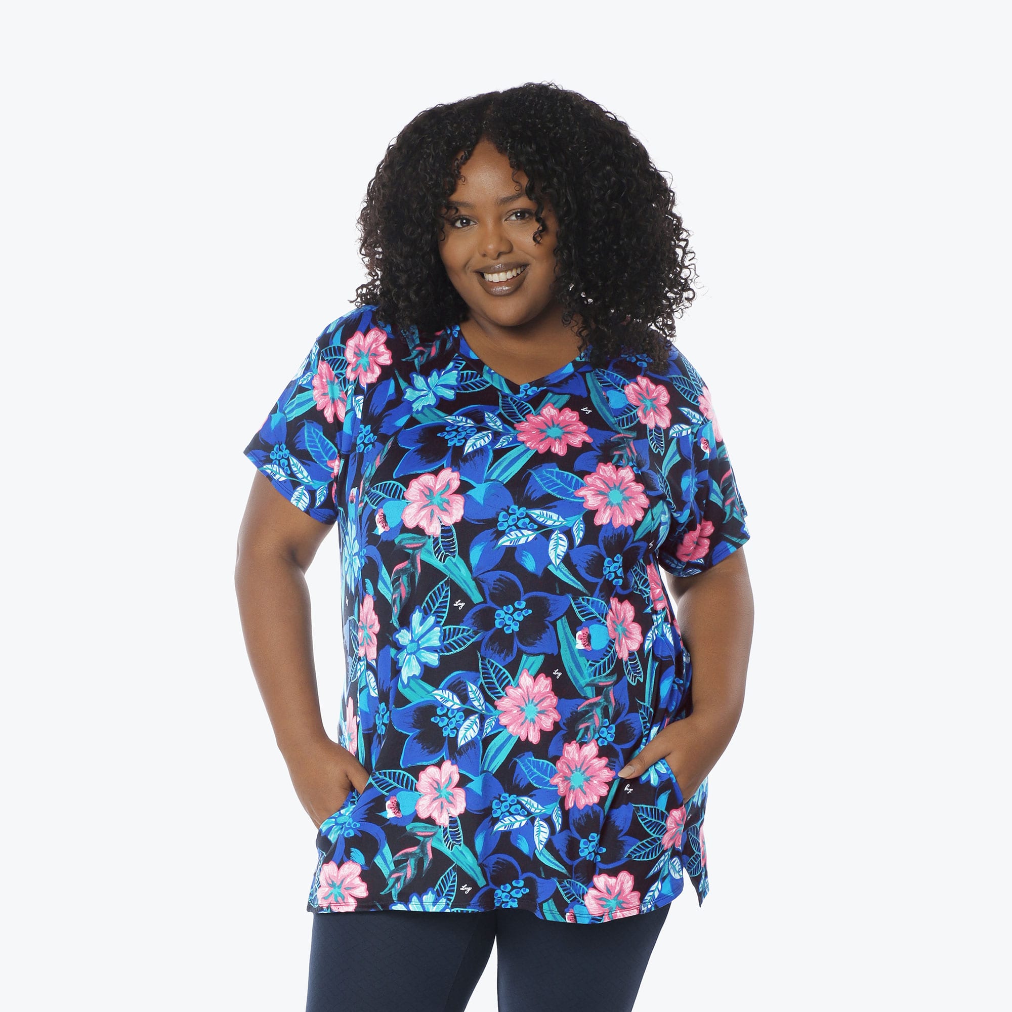 Hopper High Low Tunic Top - RESORT BLACK - Hopper_Resort_Black_XL_01