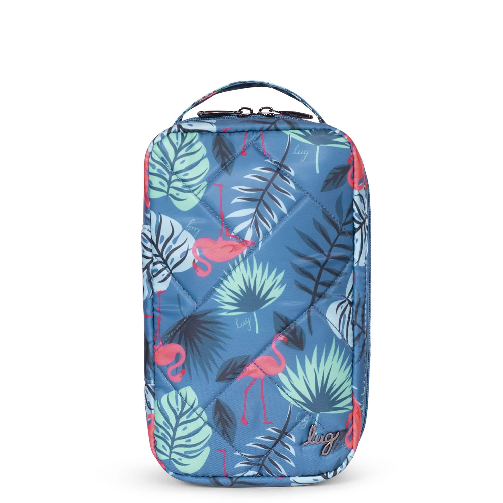 Hover Cosmetic Pouch - FLAMINGO BLUE - Hover_FlamingoBlue_01