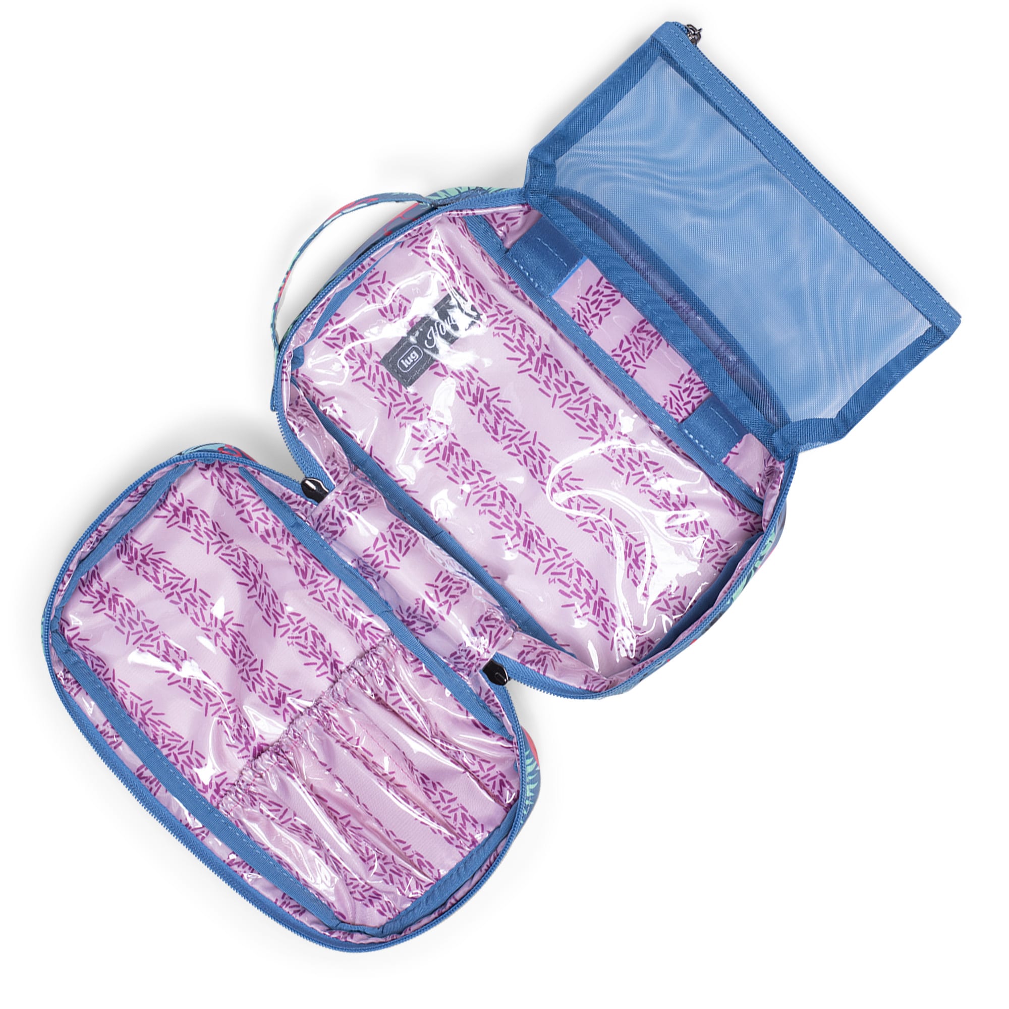 Hover Cosmetic Pouch - FLAMINGO BLUE - Hover_FlamingoBlue_05_02