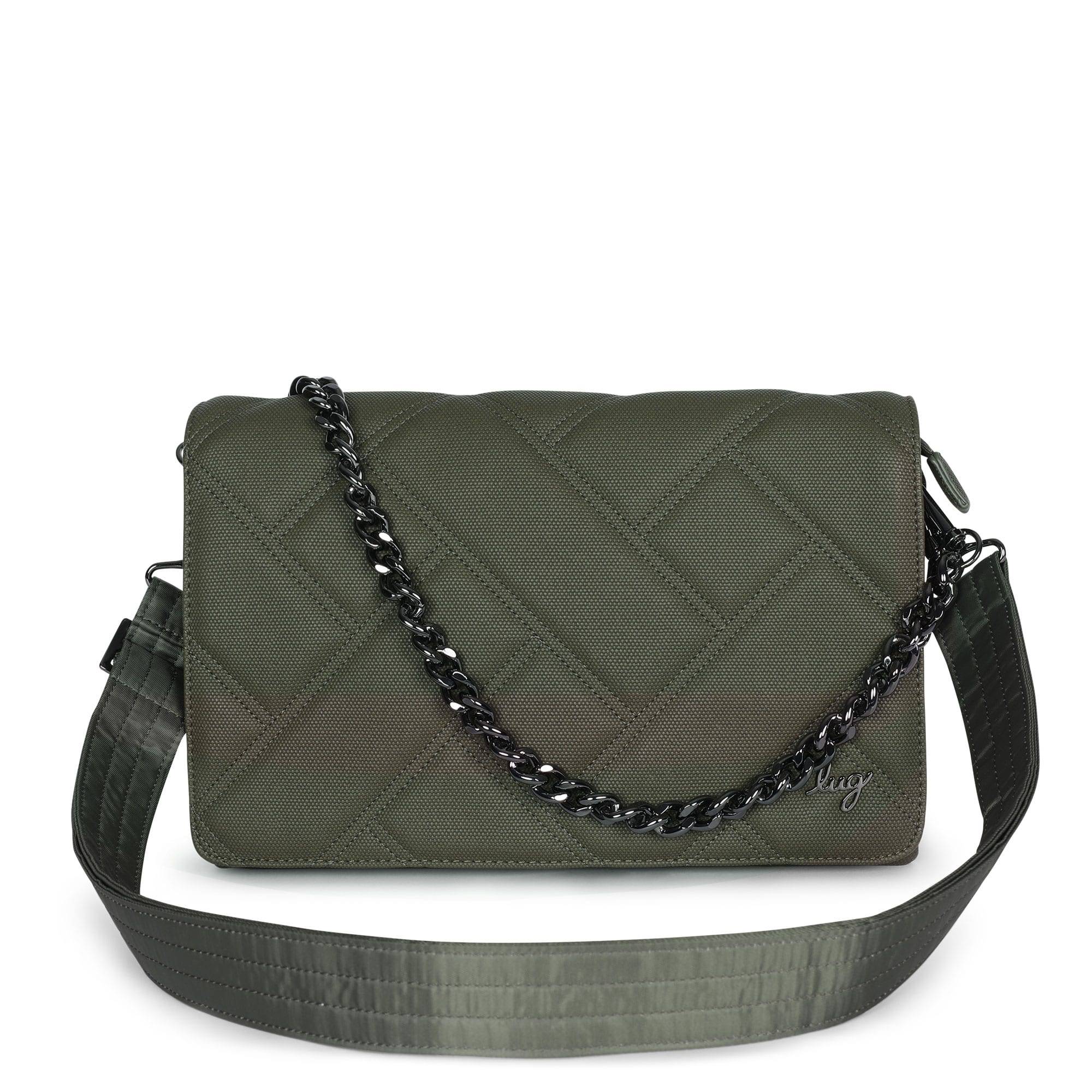 Huddle Matte Luxe VL Shoulder Bag - OLIVE - HuddleMatteVL_MatteVL_OliveGreen_01