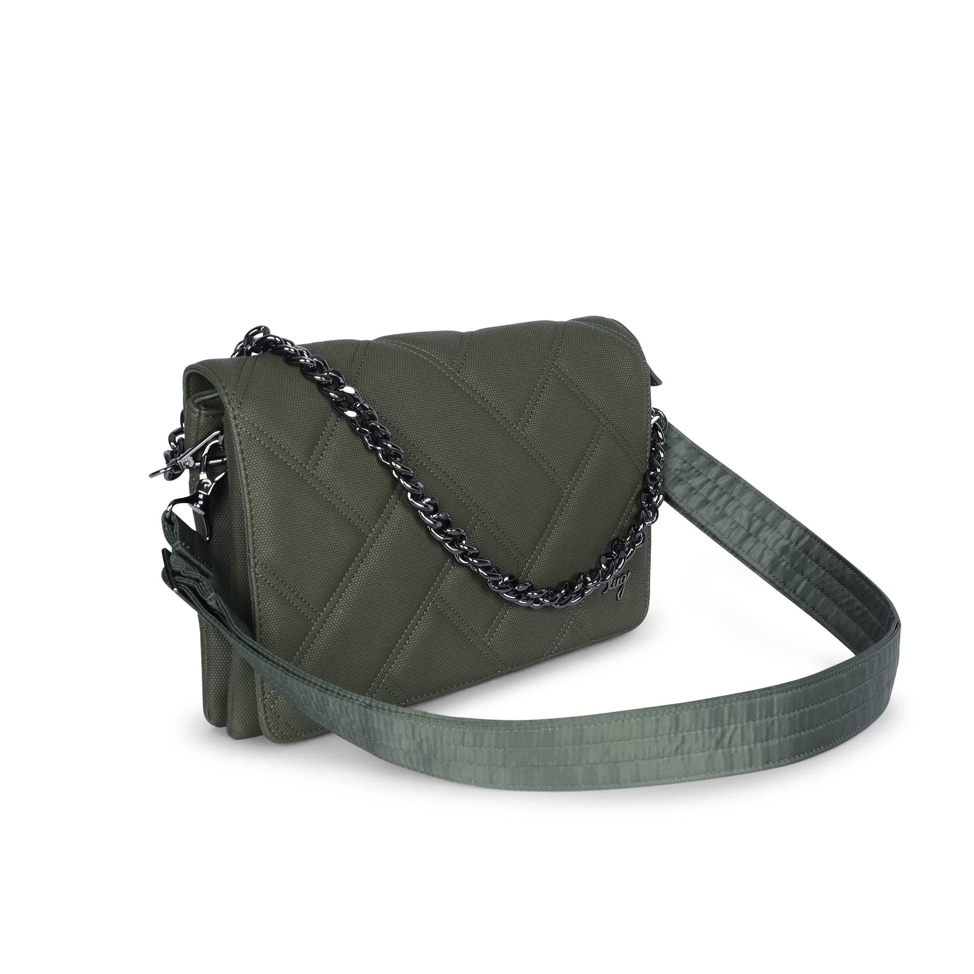 Huddle Matte Luxe VL Shoulder Bag - OLIVE - HuddleMatteVL_MatteVL_OliveGreen_02