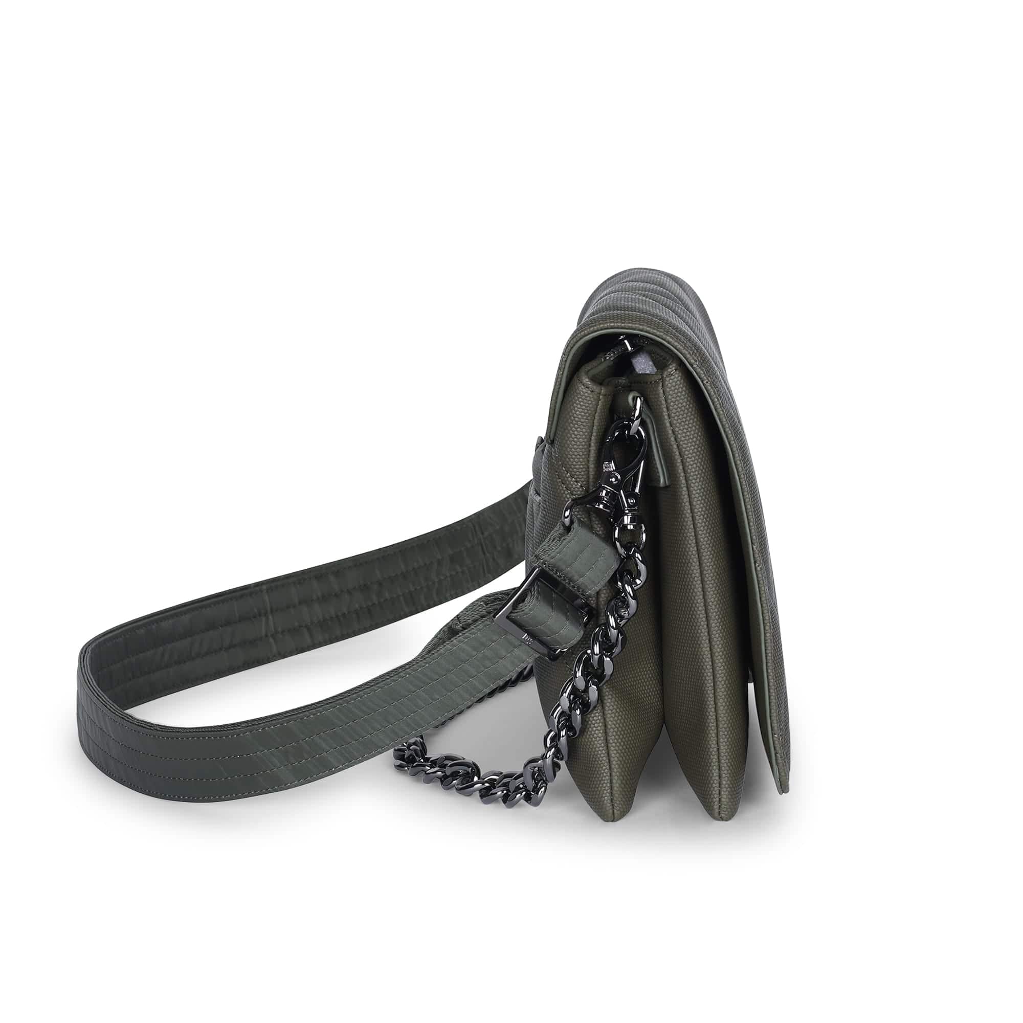 Huddle Matte Luxe VL Shoulder Bag - OLIVE - HuddleMatteVL_MatteVL_OliveGreen_03