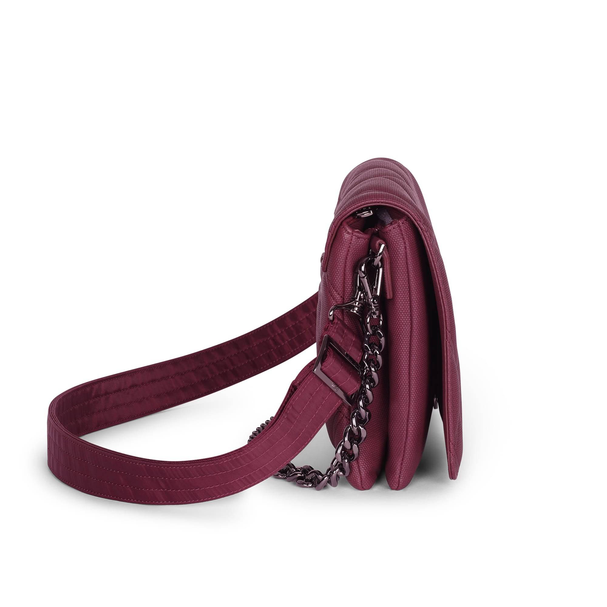 Huddle Matte Luxe VL Shoulder Bag - WINE - HuddleMatteVL_MatteVL_WineRed_03