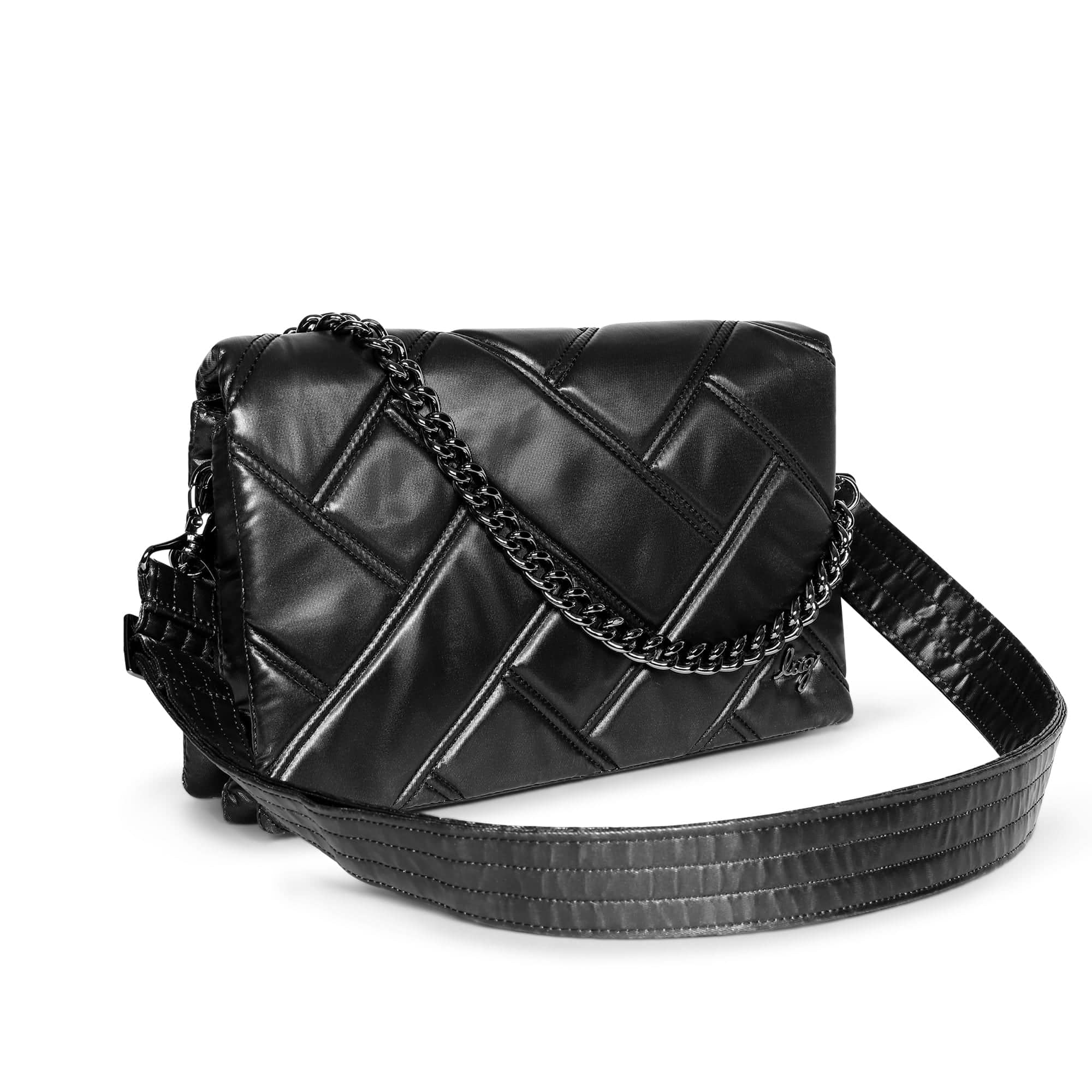 Huddle Shoulder Bag - METALLIC BLACK - Huddle_Black_02