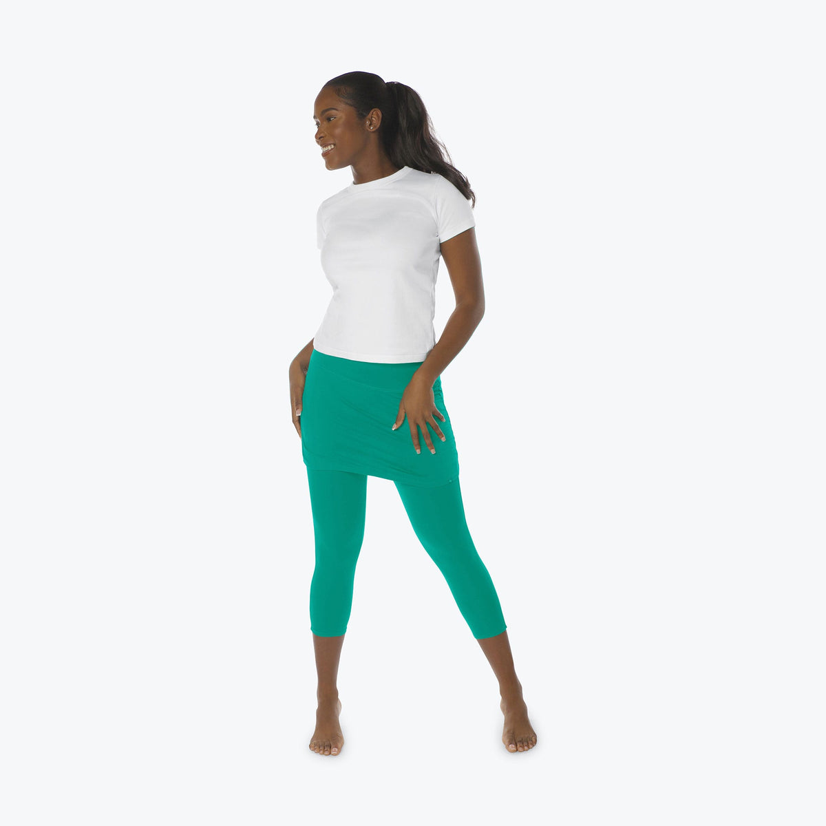 Jersey best sale skirted leggings