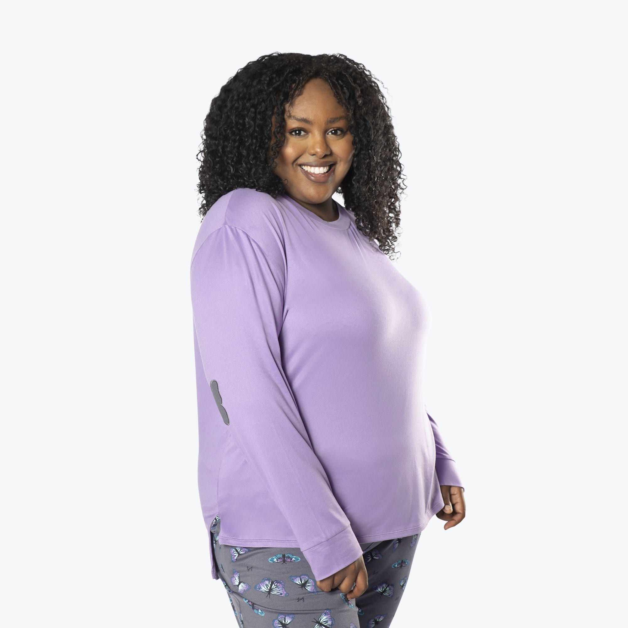 Jitterbug Long Sleeve Pajama Set - BUTTERFLY GREY - Jitterbug_ButterflyGrey_XL_02